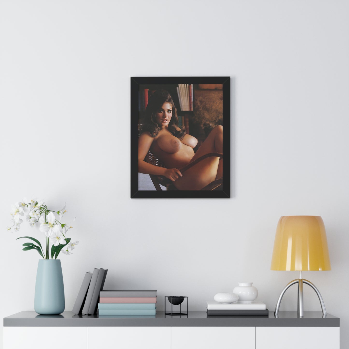 Framed Vertical Poster Playboy Playmate Cynthia Myers Nude