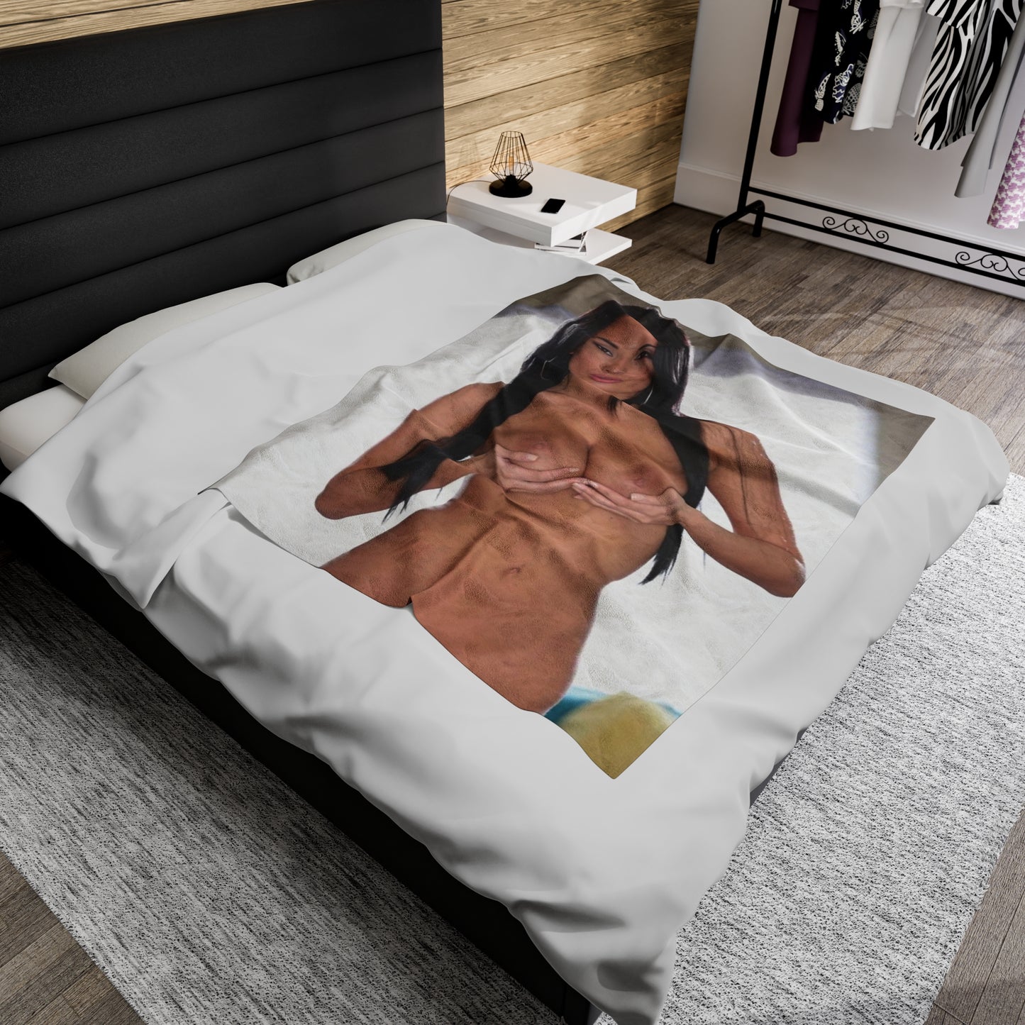 Velveteen Plush Blanket Anissa Kate Nude