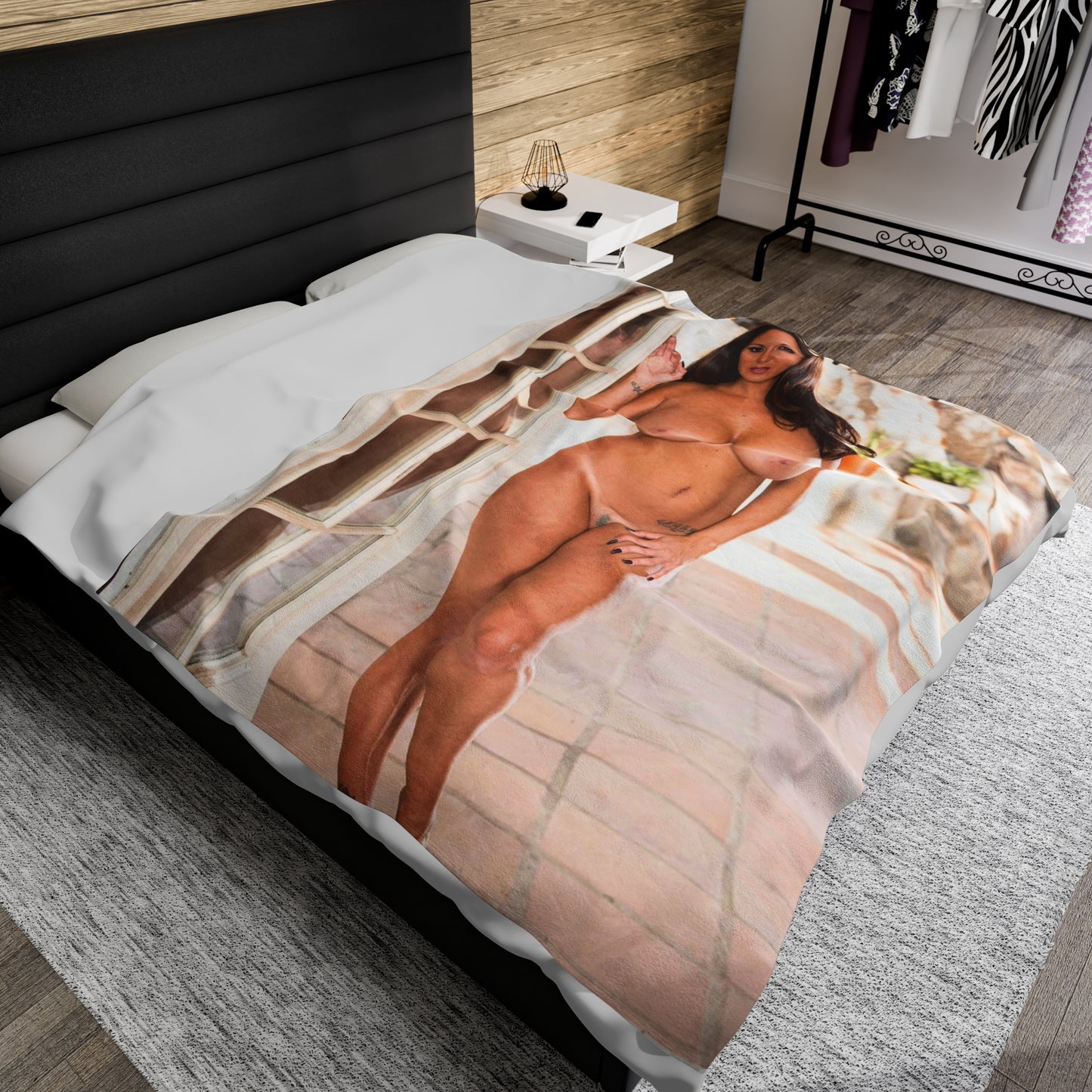 Velveteen Plush Blanket Ava Addams Nude