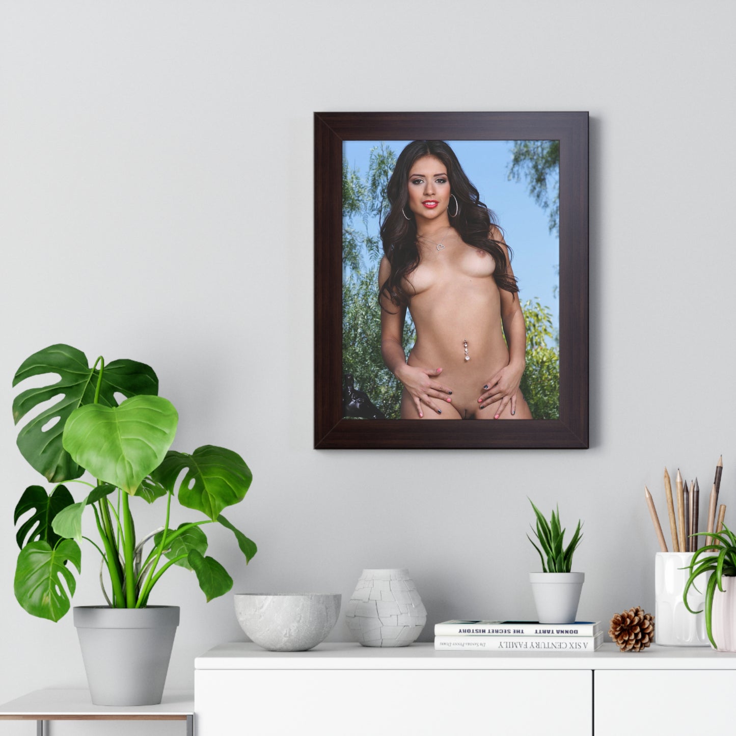 Framed Vertical Poster Porn Star Jynx Maze Nude