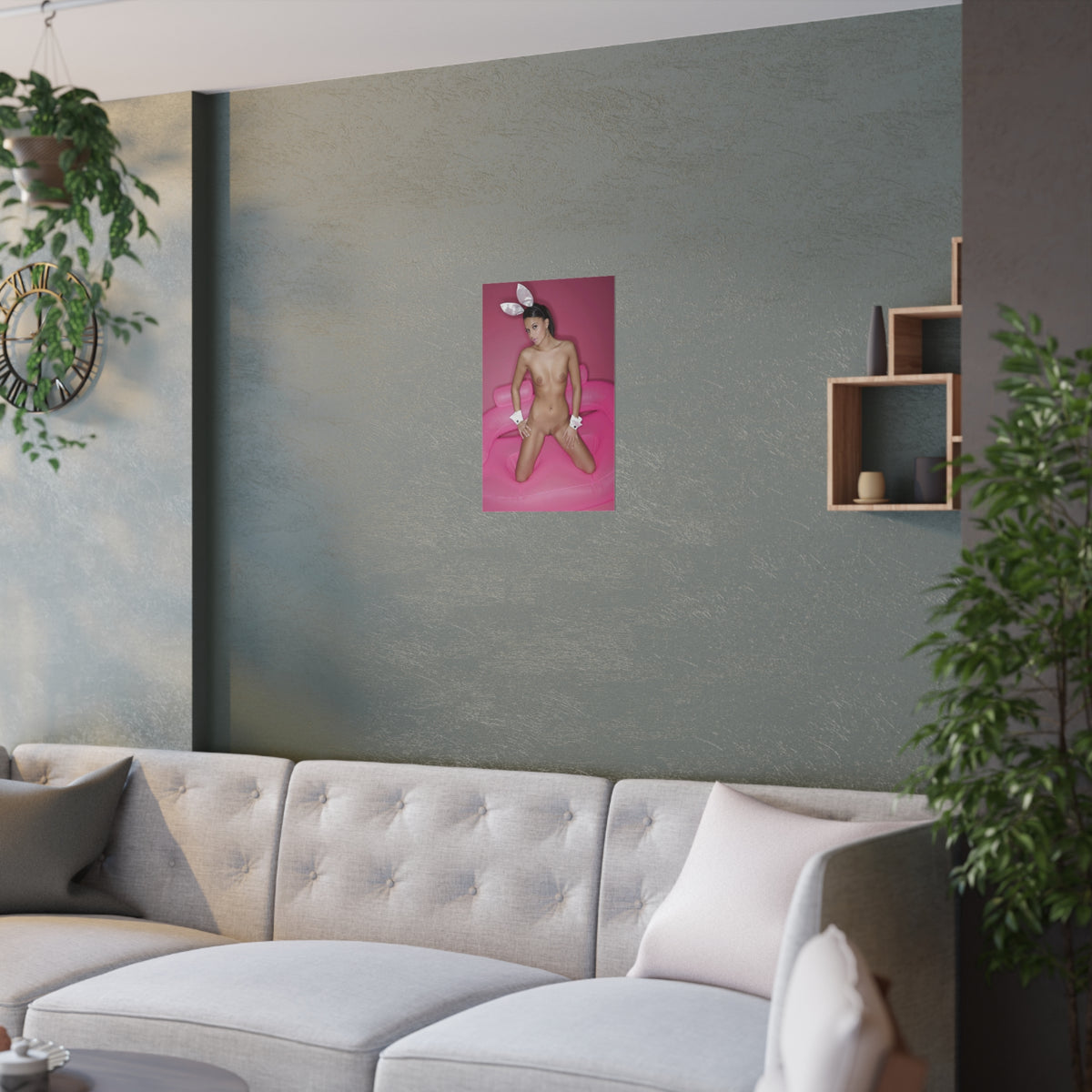Satin Posters (210gsm) Tight Nude Bunny Ears