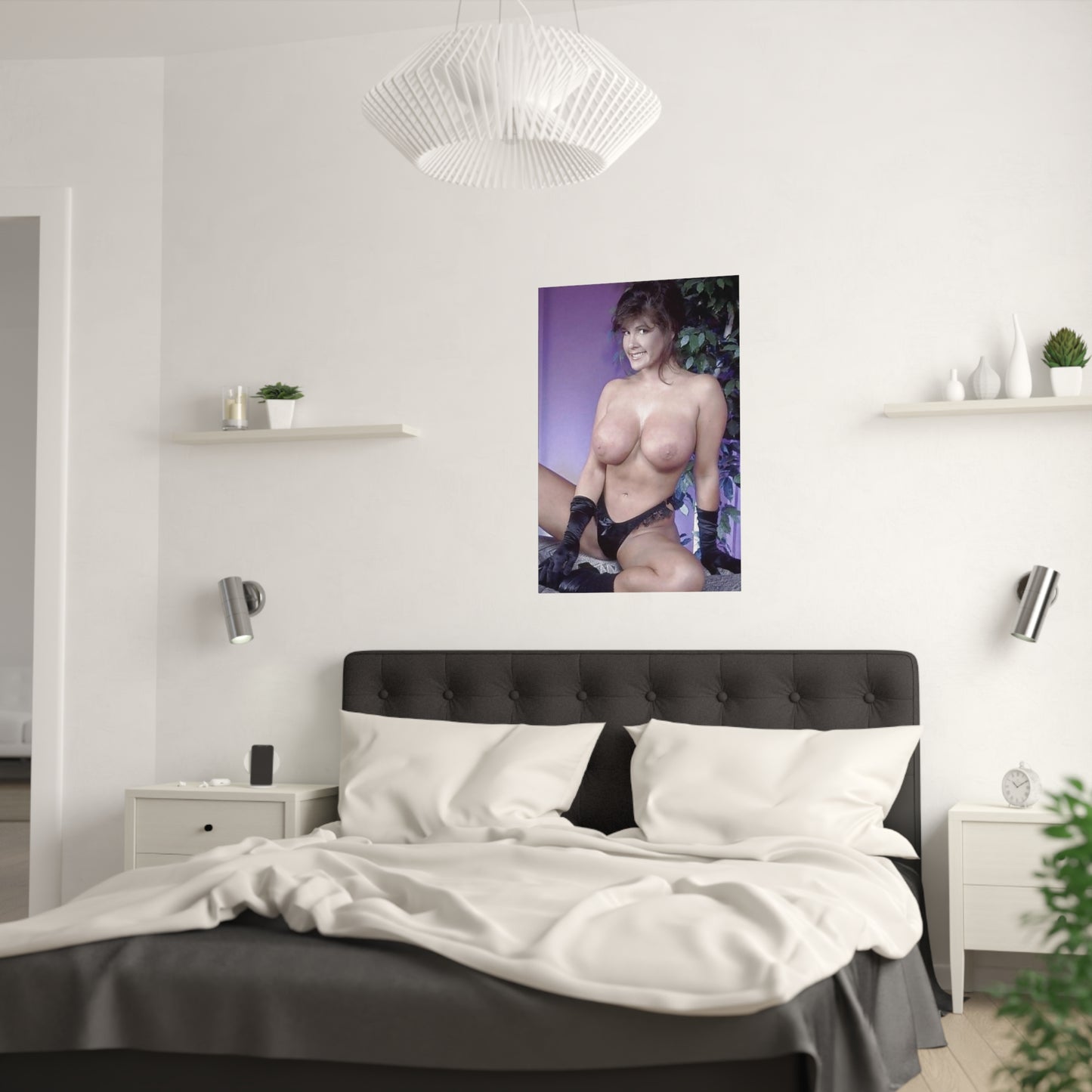 Satin Posters (210gsm) Retro Pornstar Holly Body Nude