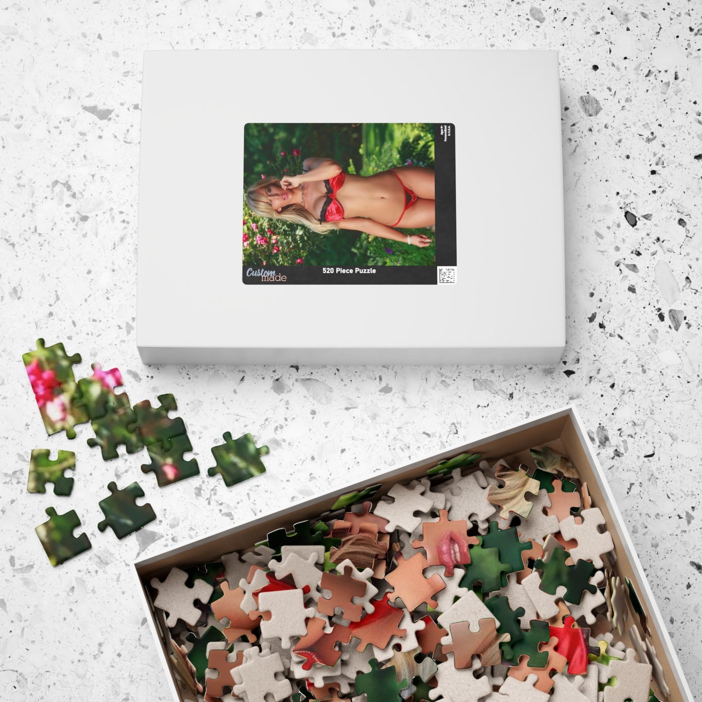 Puzzle (110, 252, 520, 1014-piece) Sexy Blonde Red Lingerie