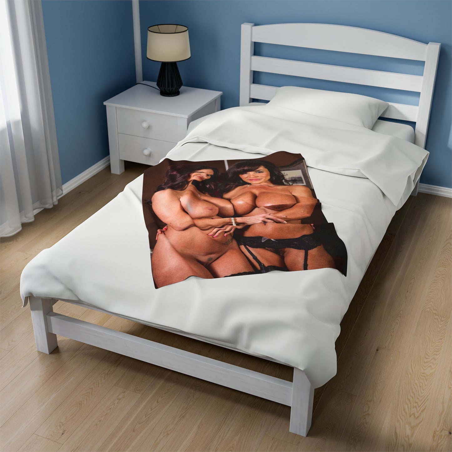 Velveteen Plush Blanket Lisa Ann & Ava Addams Nude