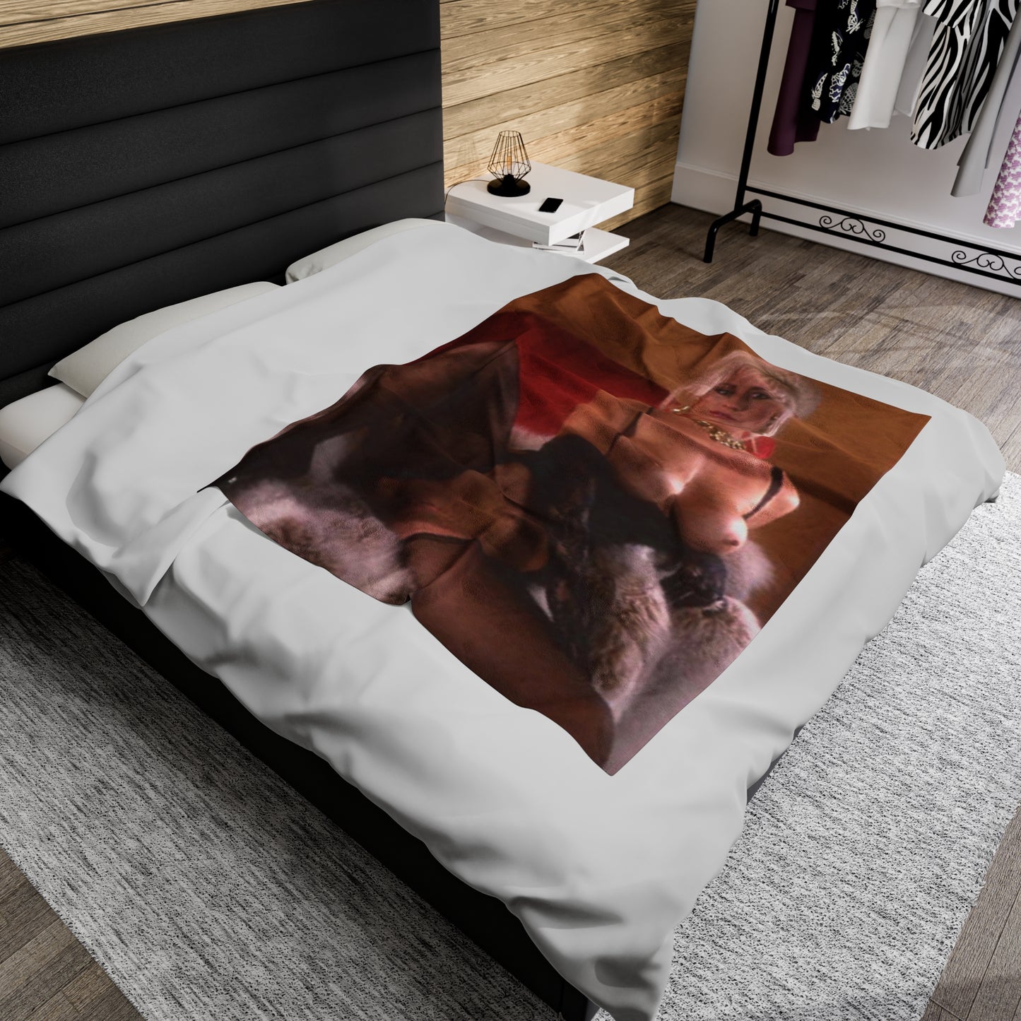Velveteen Plush Blanket Porn Star Seka Nude