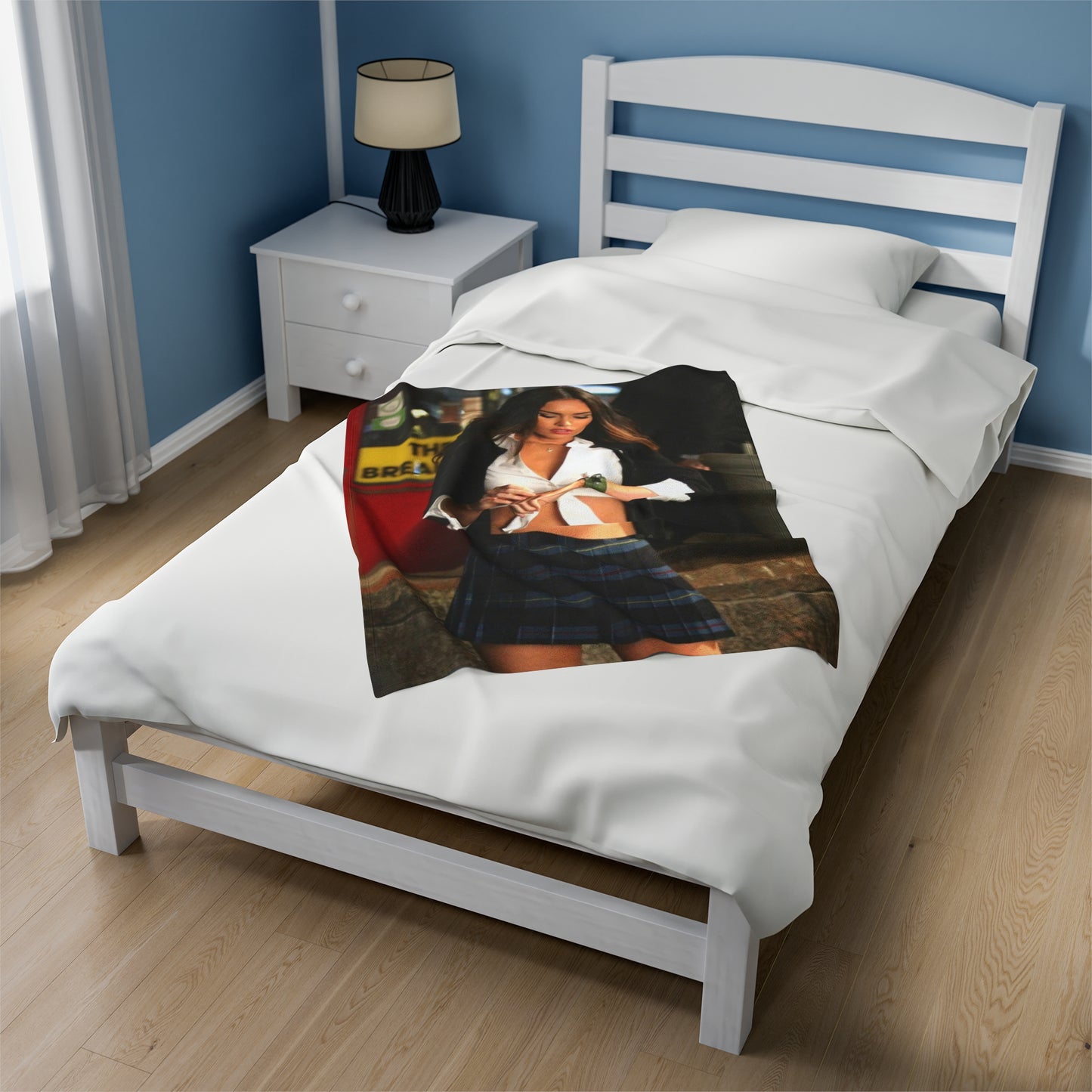 Velveteen Plush Blanket Megan Fox