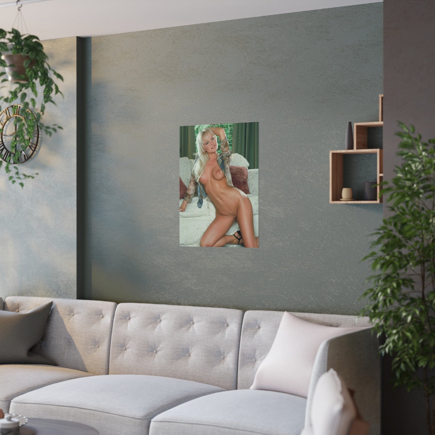 Satin Posters (210gsm) Retro Adult Star Sylvia Saint Nude