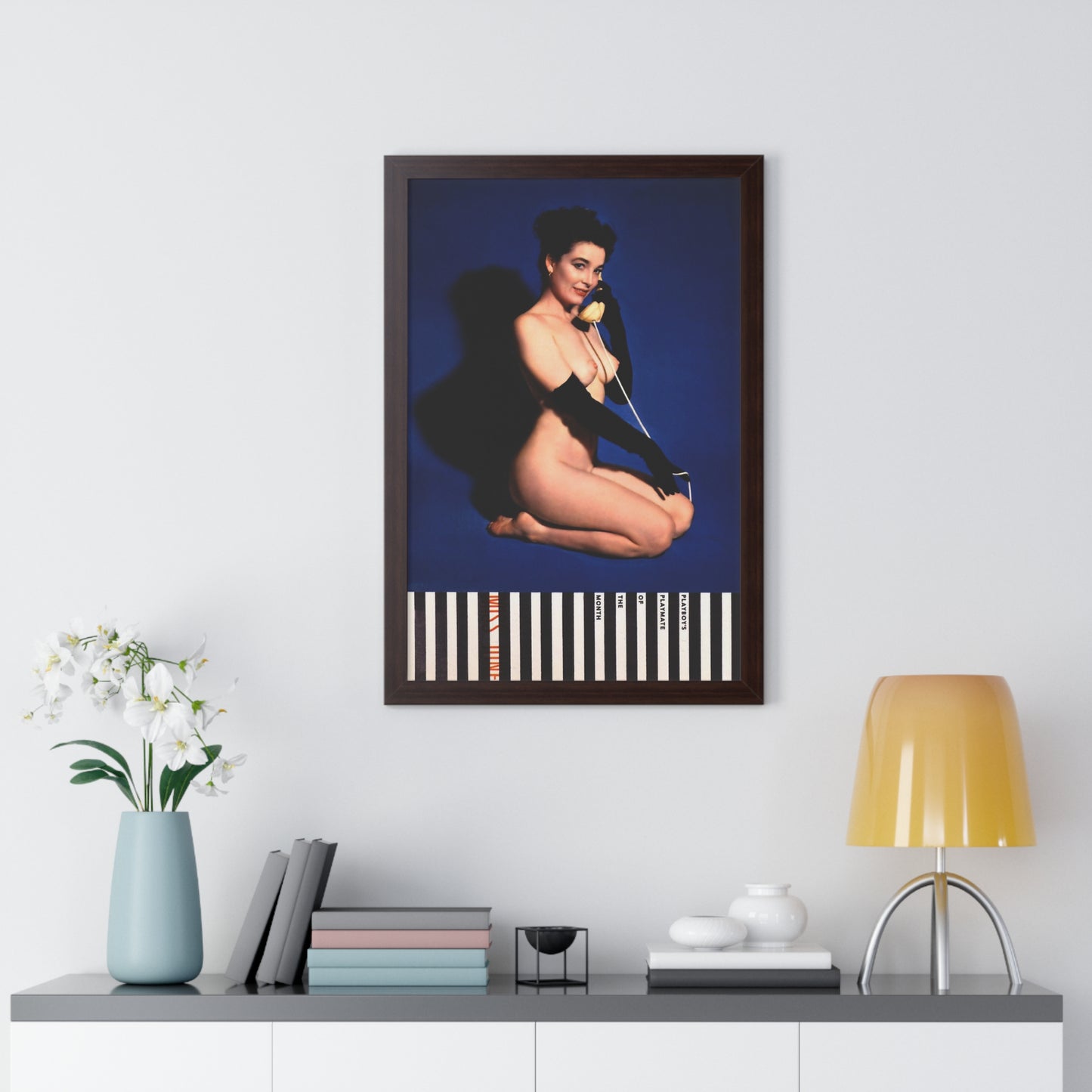 Framed Vertical Poster Playboy Playmate June 1954 Margie Harrison