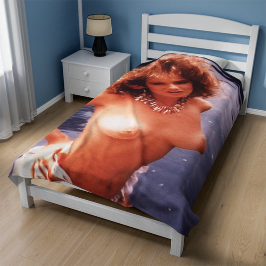 Velveteen Plush Blanket Retro Adult Star 1980s