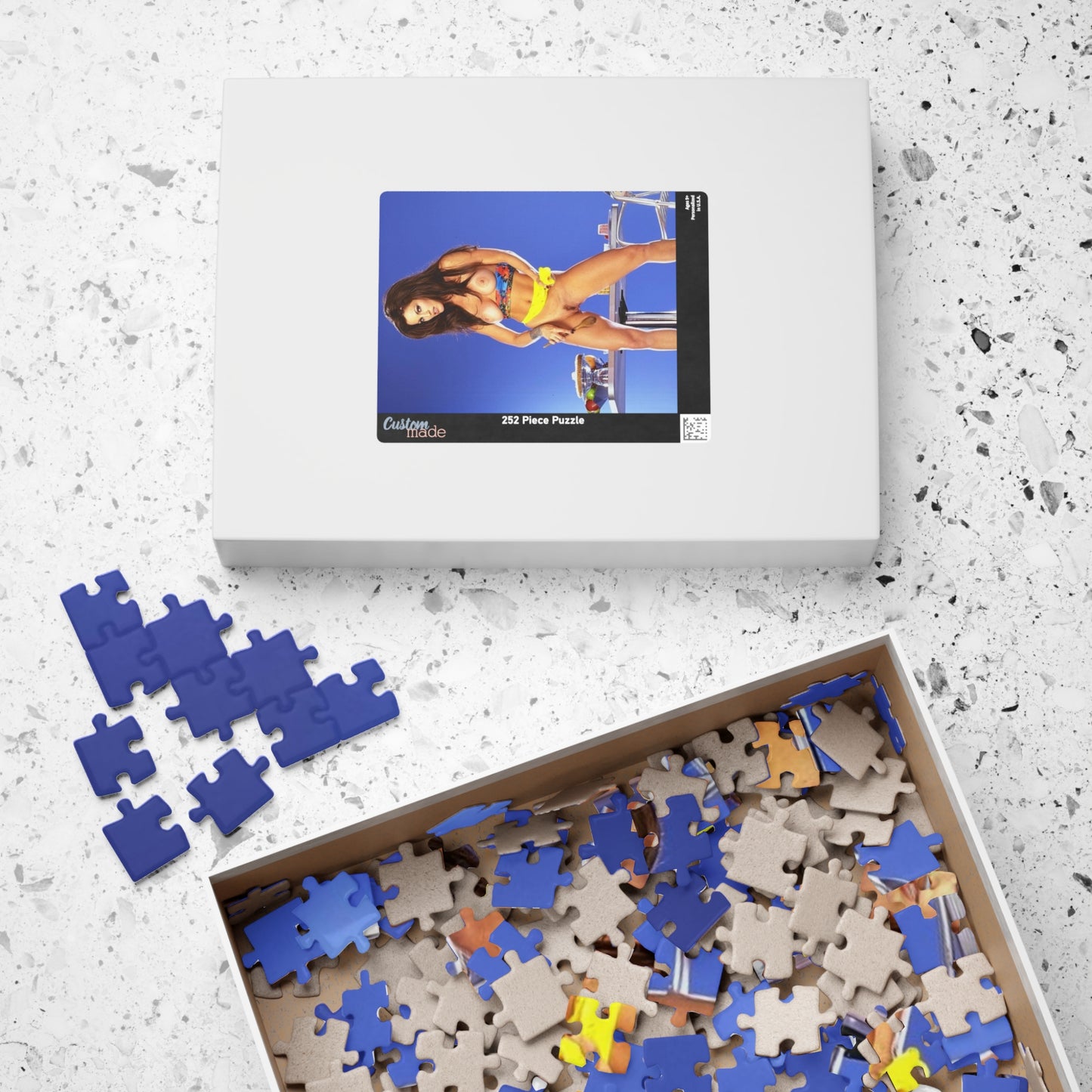 Puzzle (110, 252, 520, 1014-piece) Retro Adult Star Janine Lindenmulder Nude