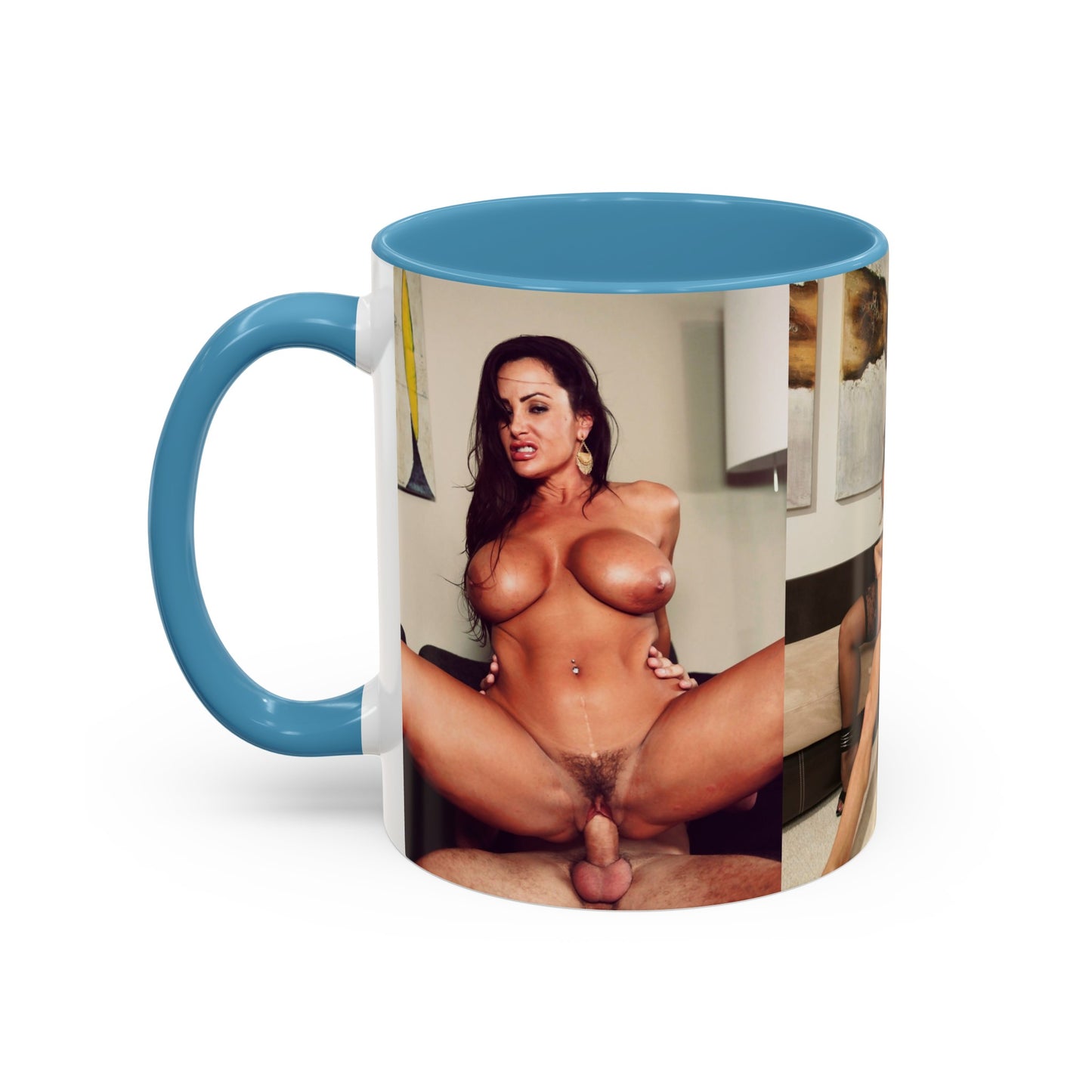 Accent Coffee Mug (11, 15oz) Hardcore Porno Porn Star Scene Lisa Ann Fucking