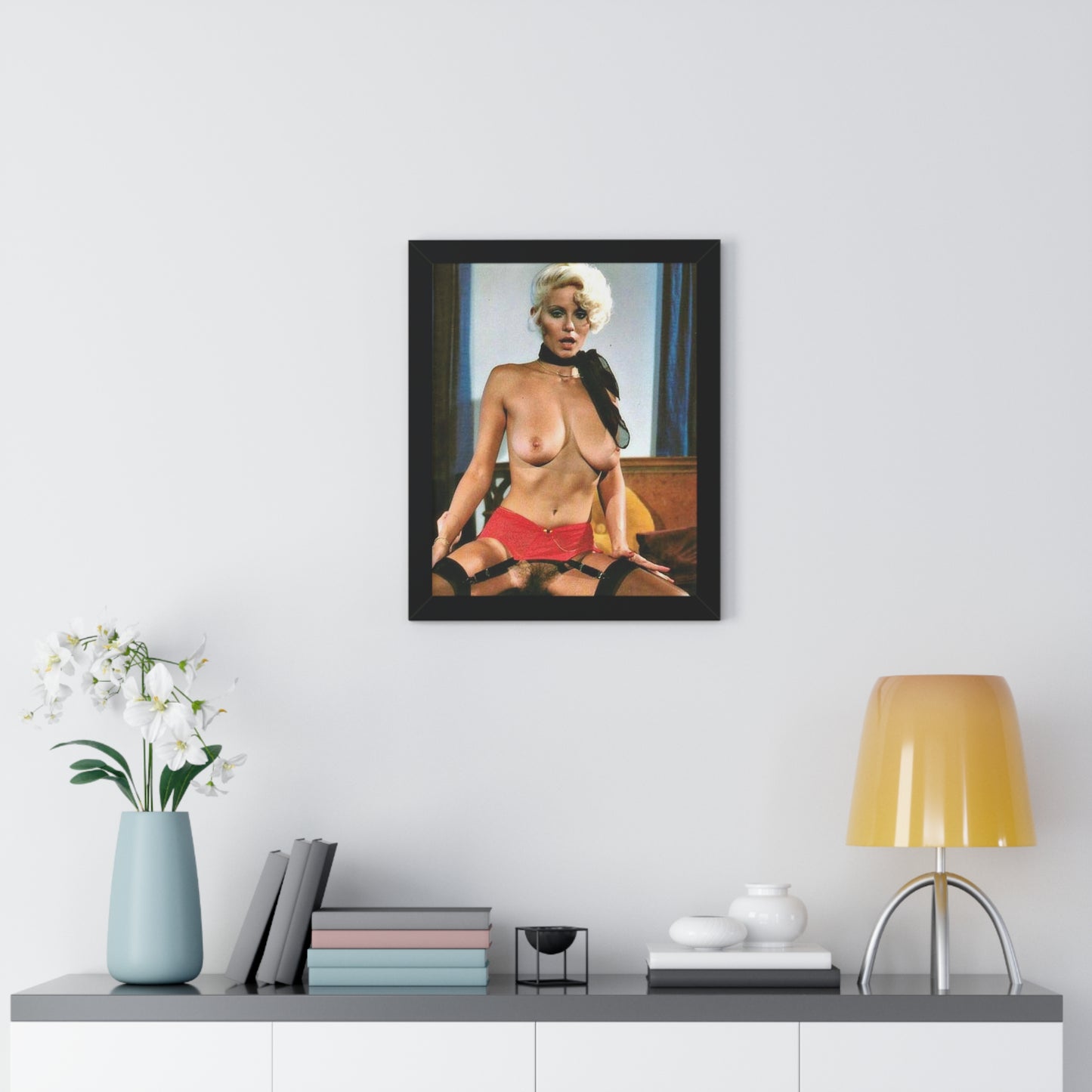 Framed Vertical Poster Porn Star Seka Nude