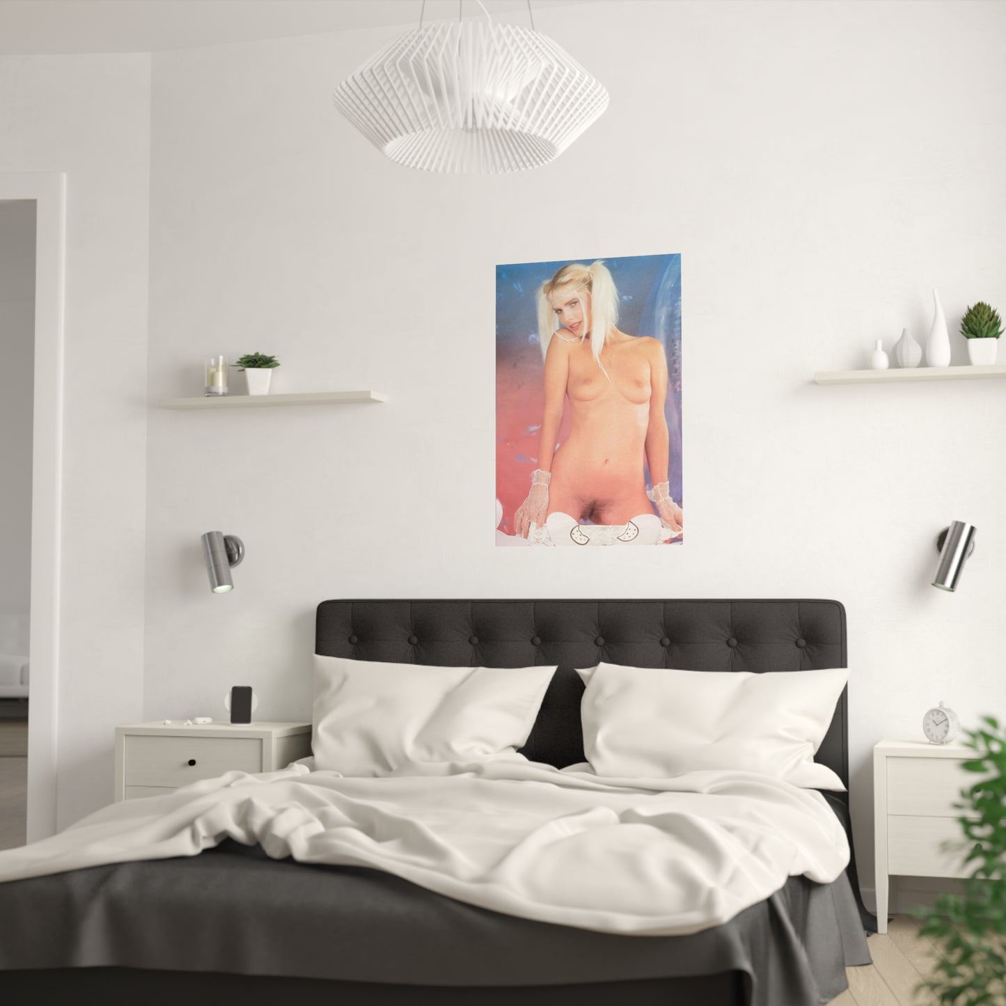 Satin Posters (210gsm) Retro Porn Star Cicciolina (Ilona Staller) Nude