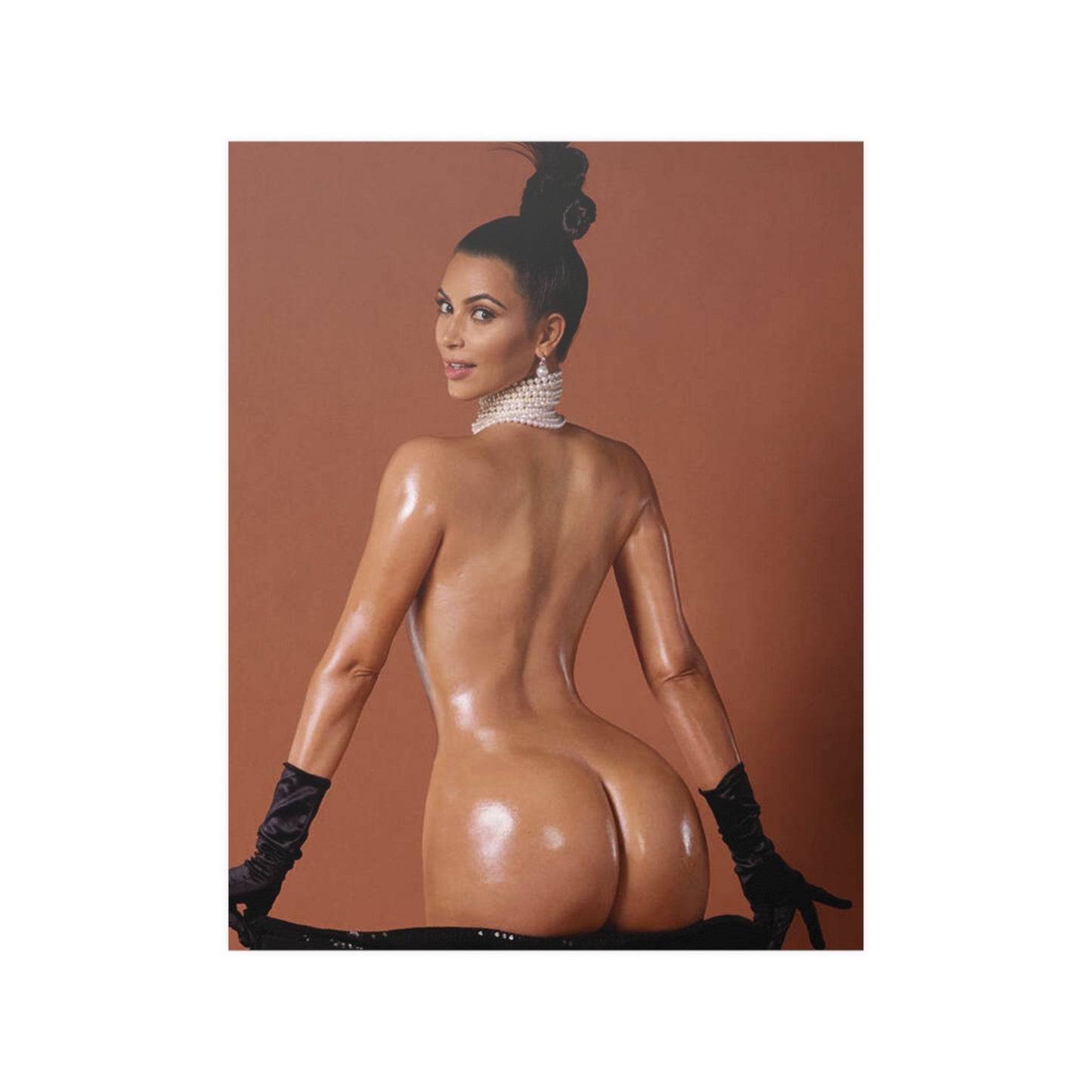 Satin Posters (210gsm) Kim Kardashian Nude