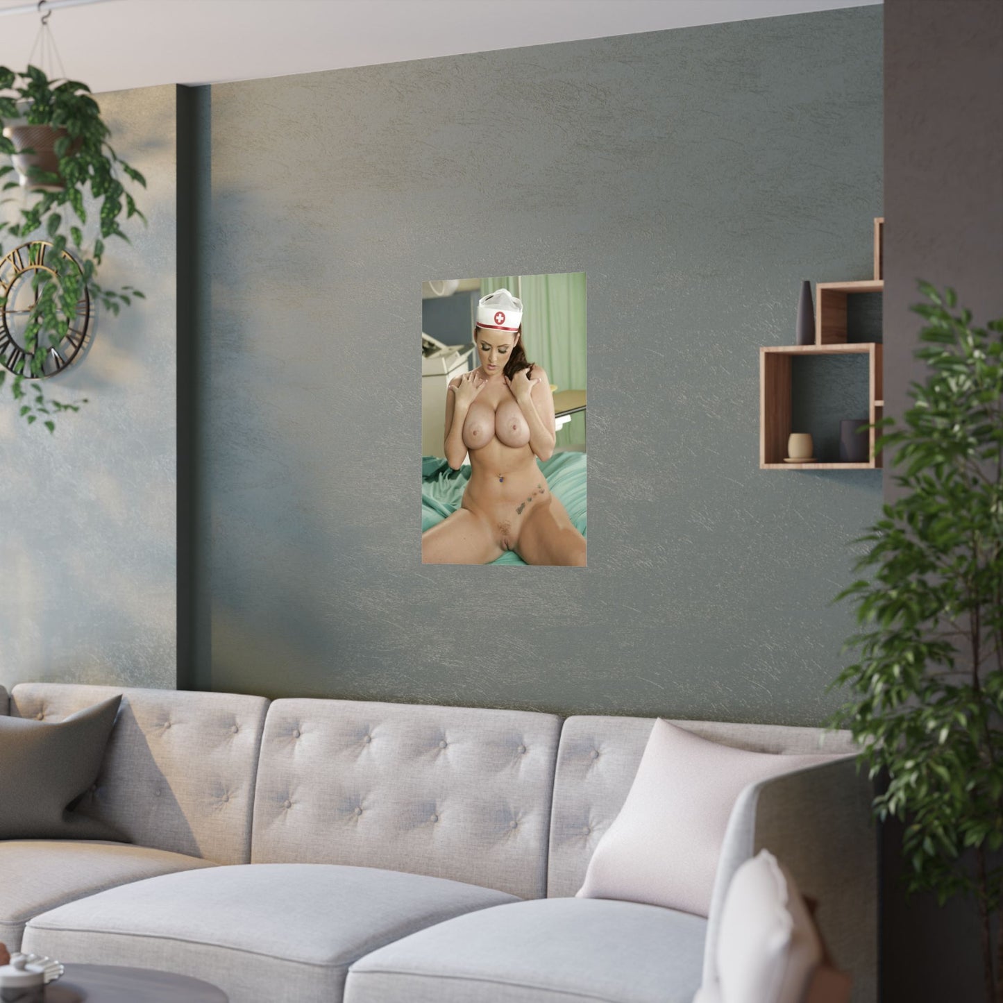 Satin Posters (210gsm) Nurse Sophie Dee Nude