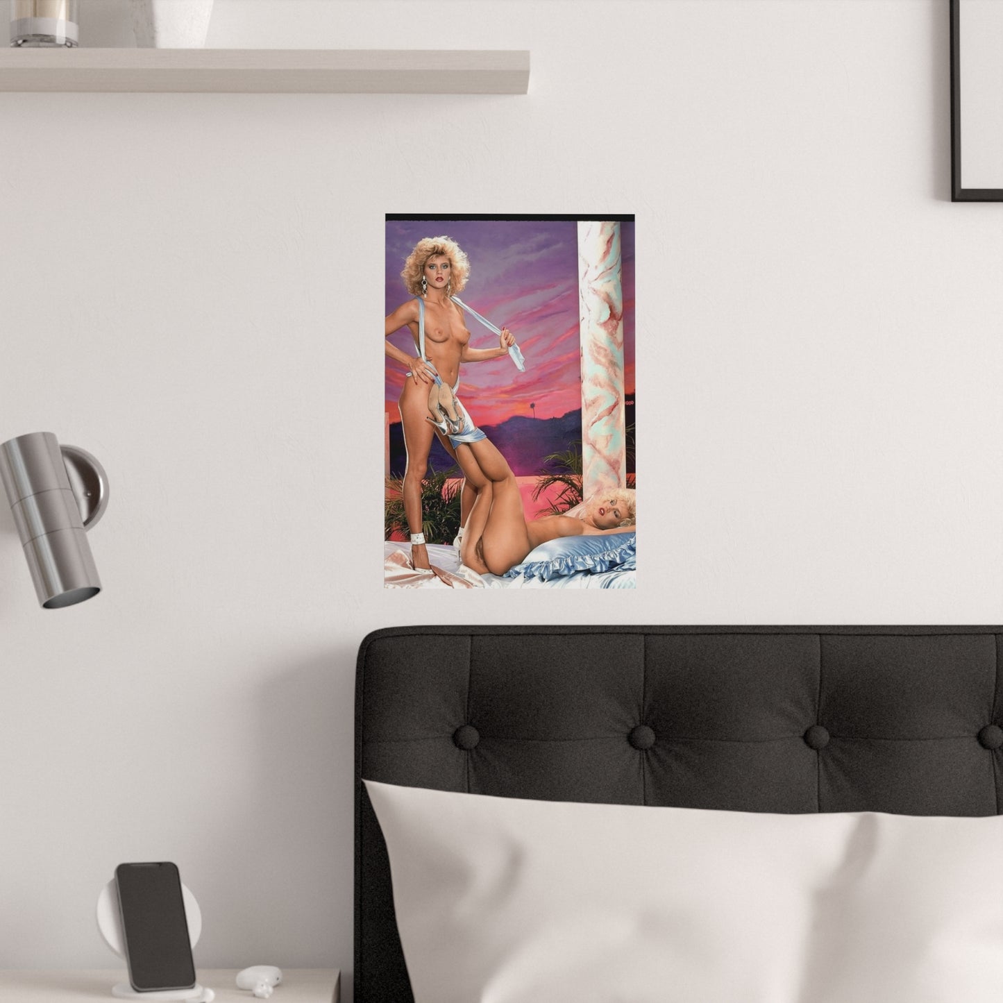 Satin Posters (210gsm) Retro 1980s Porn Star Amber Lynn & Ginger Lynn