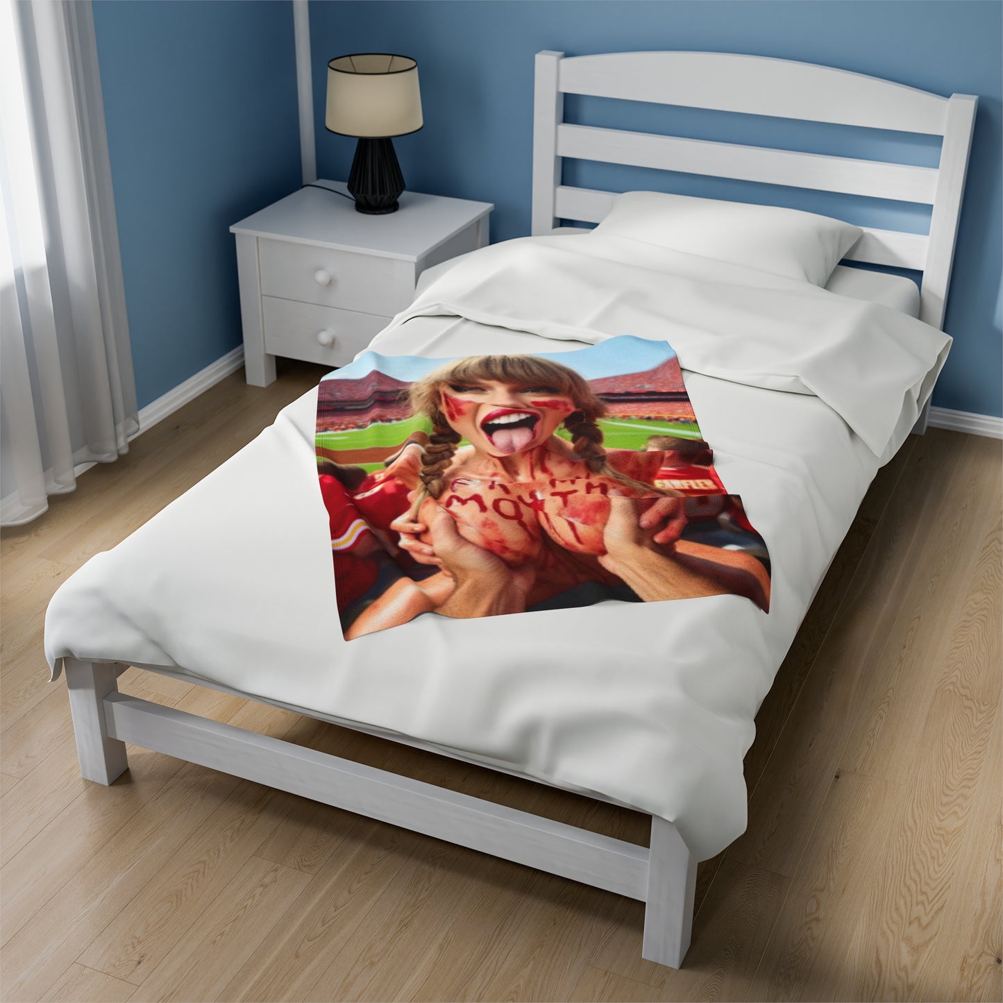 Velveteen Plush Blanket Taylor Swift AI Nudes