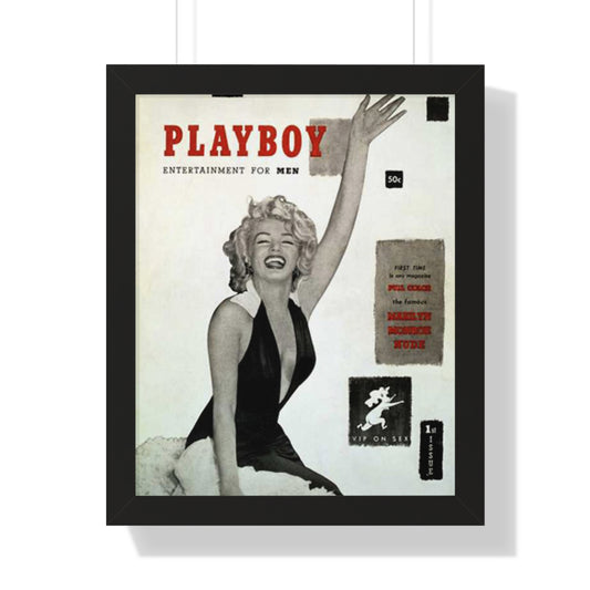 Framed Vertical Poster Playboy Cover December 1953 Marilyn Monroe