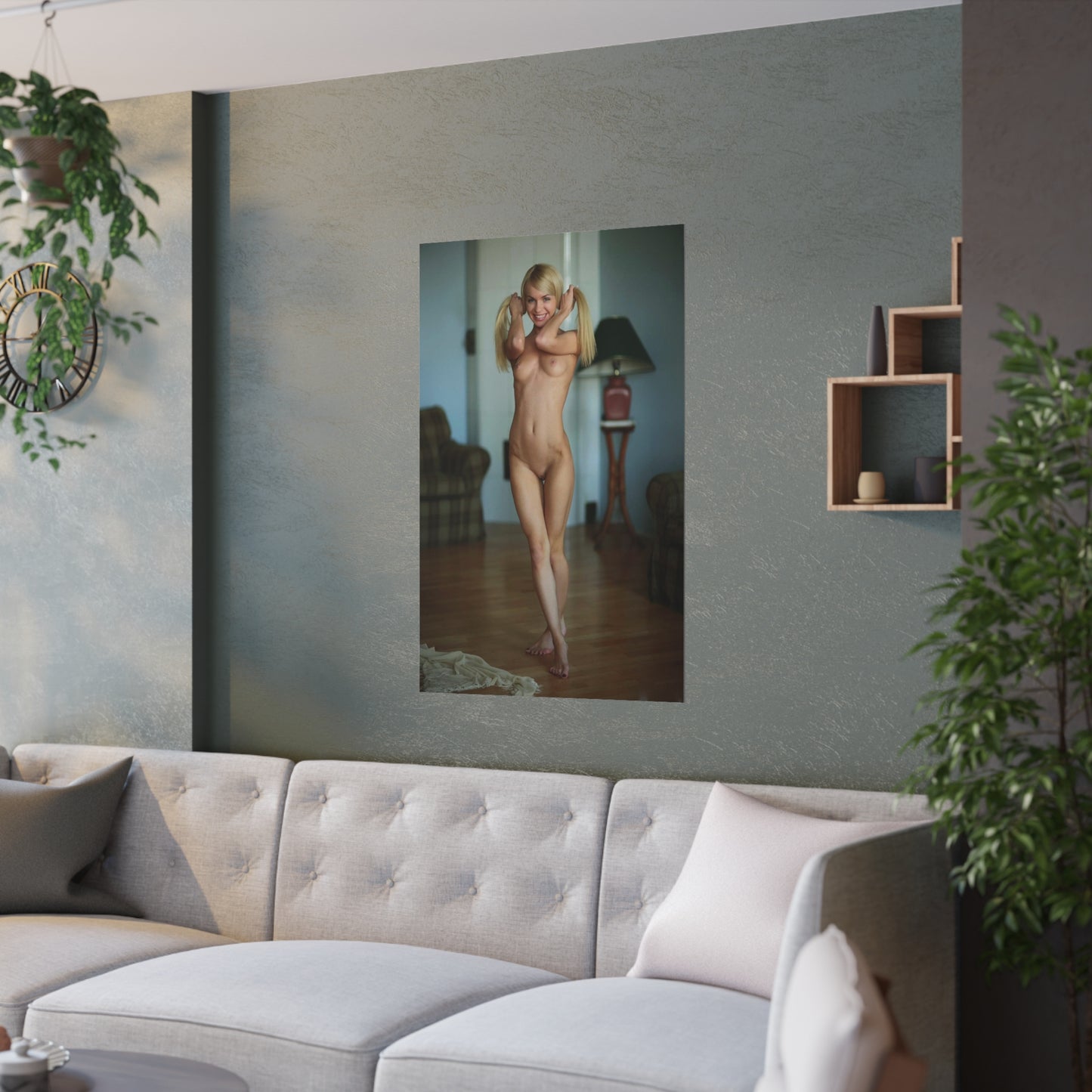 Satin Posters (210gsm) Sexy Nude Pigtails