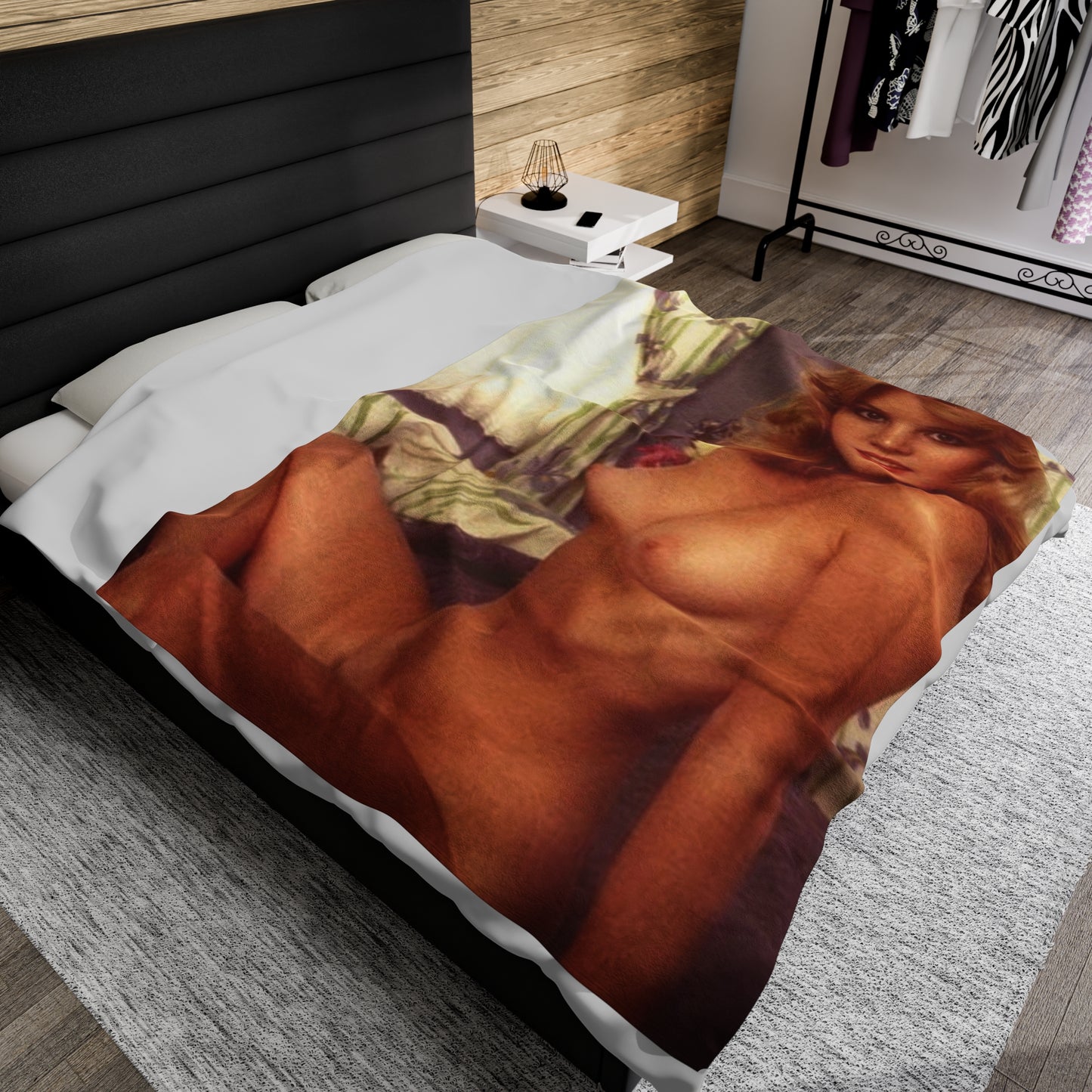 Velveteen Plush Blanket Retro Pornstar Shauna Grant