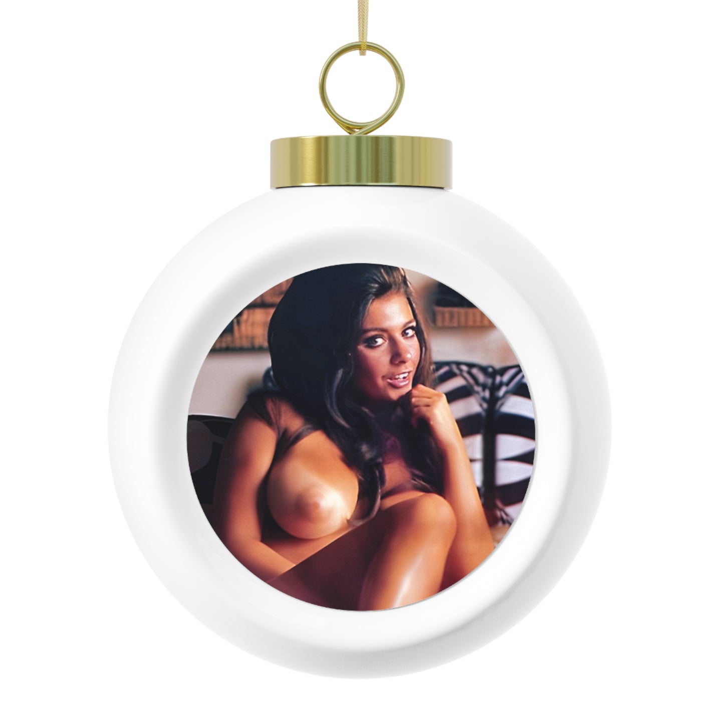 Christmas Ball Ornament Playboy Playmate Cynthia Myers nude