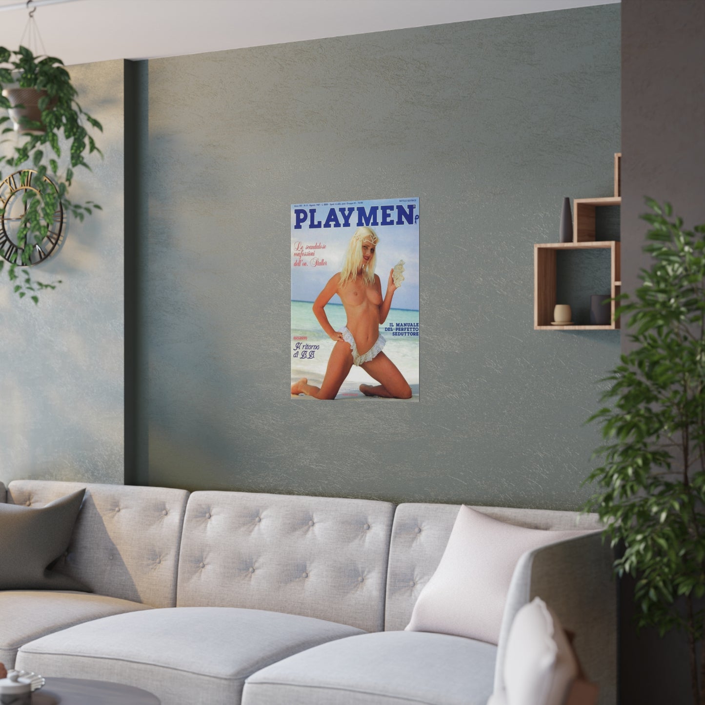 Satin Posters (210gsm) Retro Porn Star Cicciolina (Ilona Staller) Nude