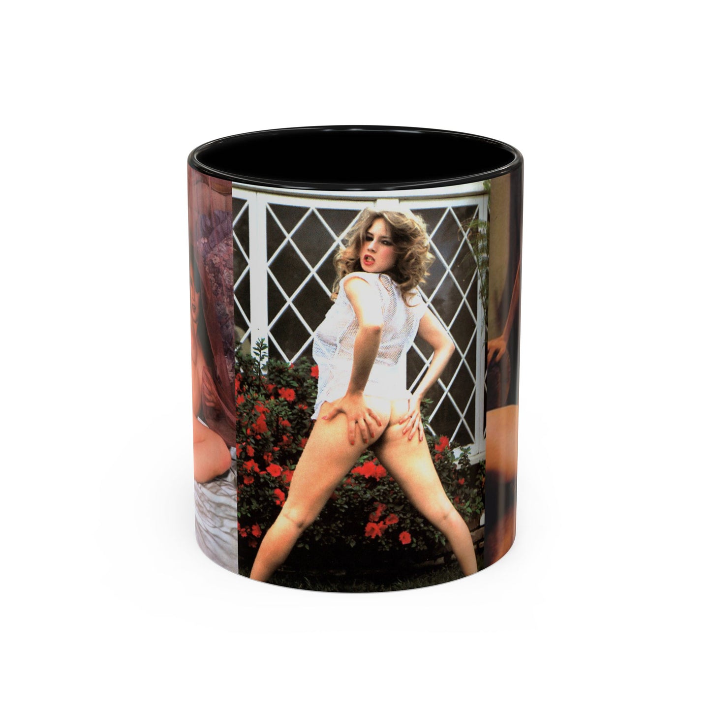 Accent Coffee Mug (11, 15oz) Retro Pornstar Traci Lords Nude