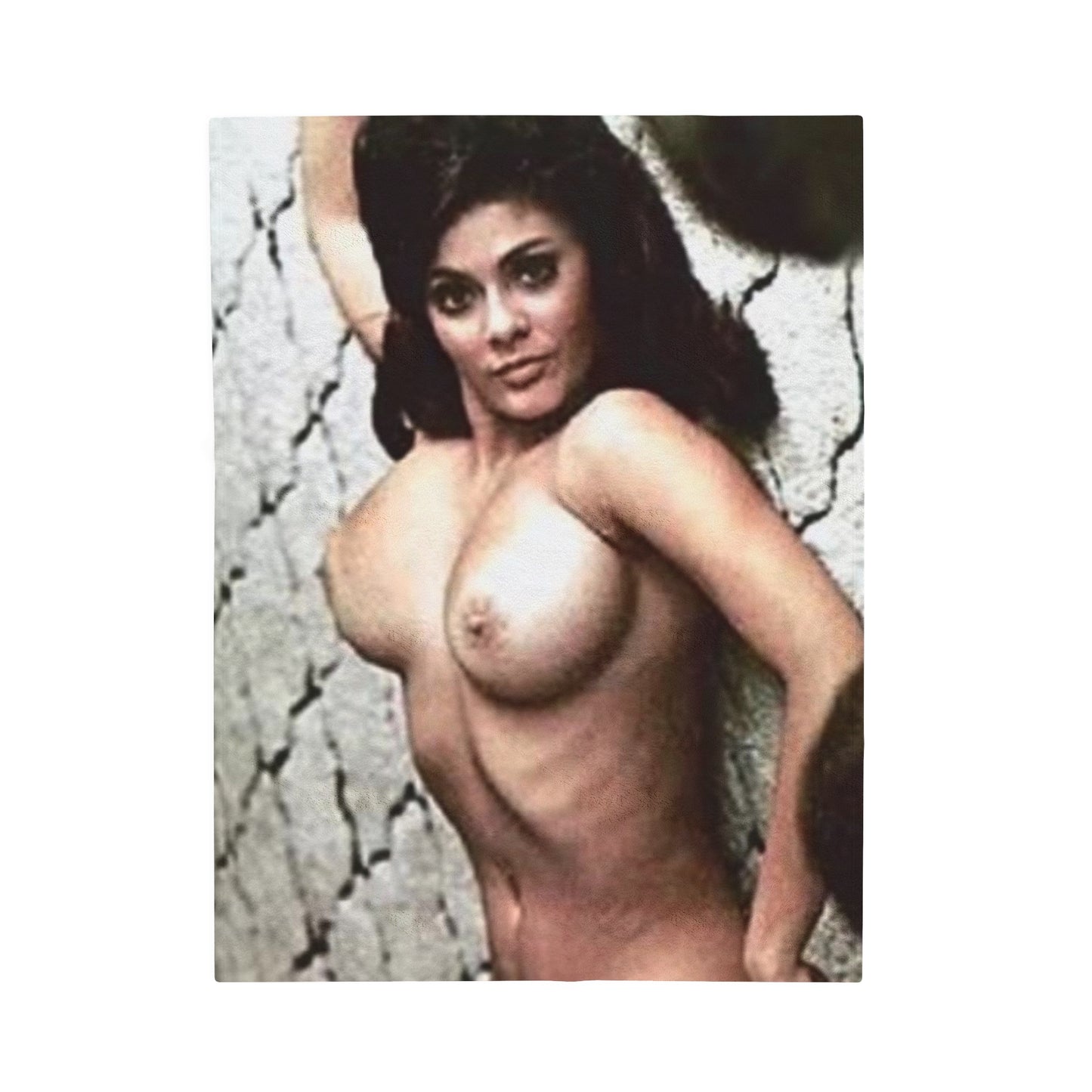 Velveteen Plush Blanket Cynthia Myers Nude