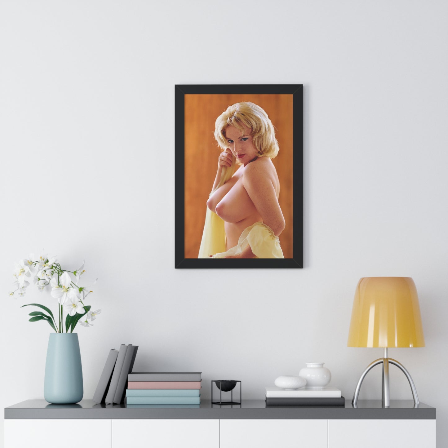 Framed Vertical Poster Playboy Playmate March 1962 Pamela Gordon