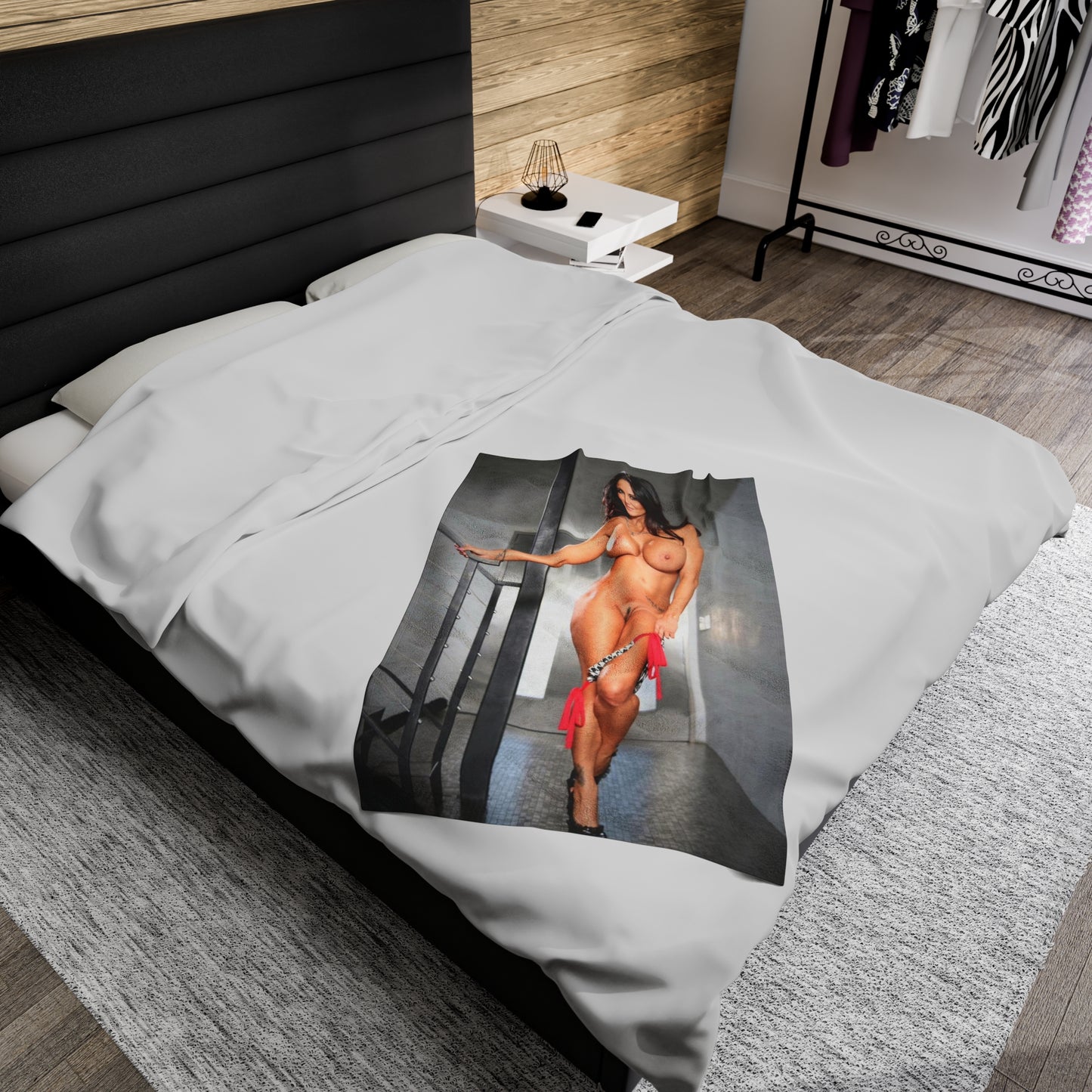 Velveteen Plush Blanket Ava Addams Nude