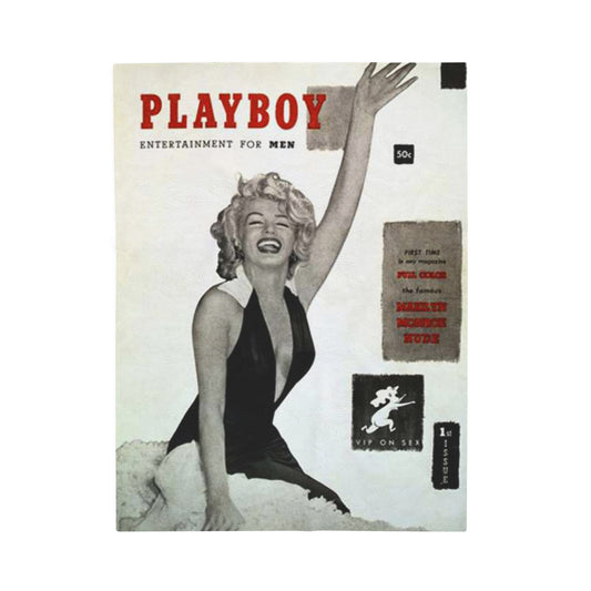 Velveteen Plush Blanket Playboy Cover December 1953 Marilyn Monroe