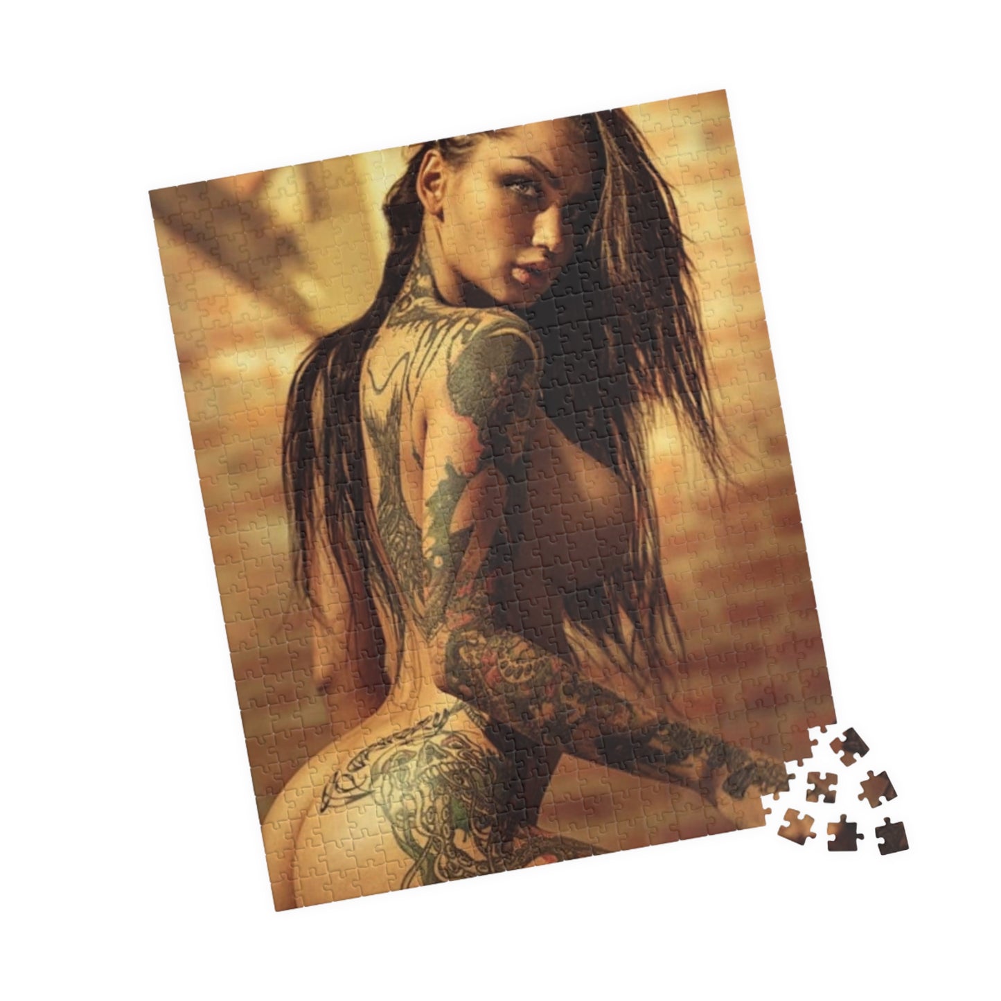 Puzzle (110, 252, 500, 1014-piece) Nude and Tattooed #4