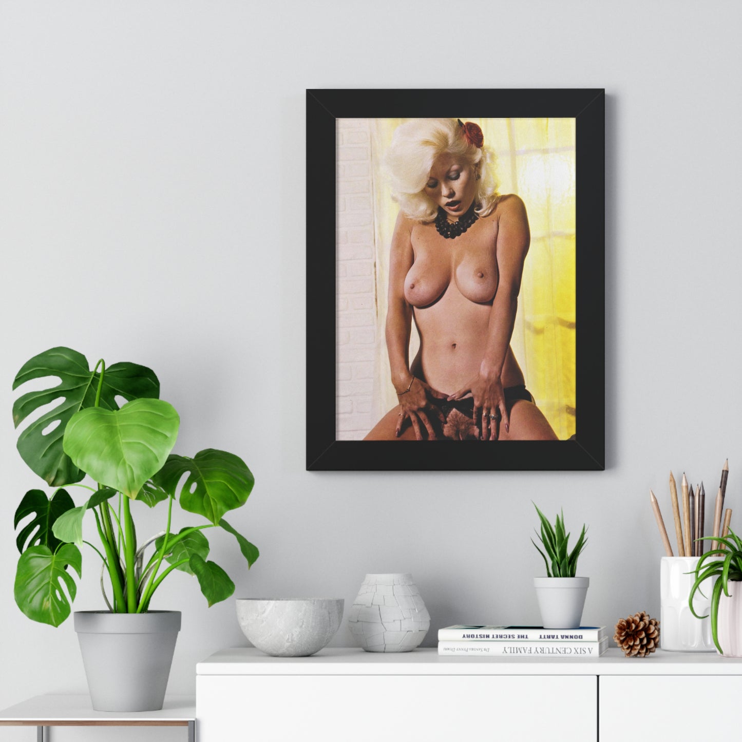 Framed Vertical Poster Porn Star Seka Nude