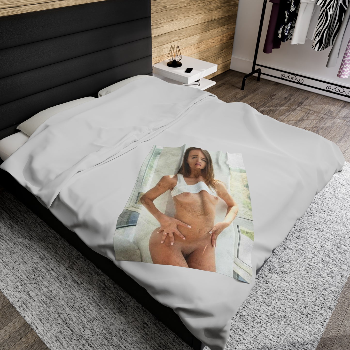 Velveteen Plush Blanket Charity Crawford Nude