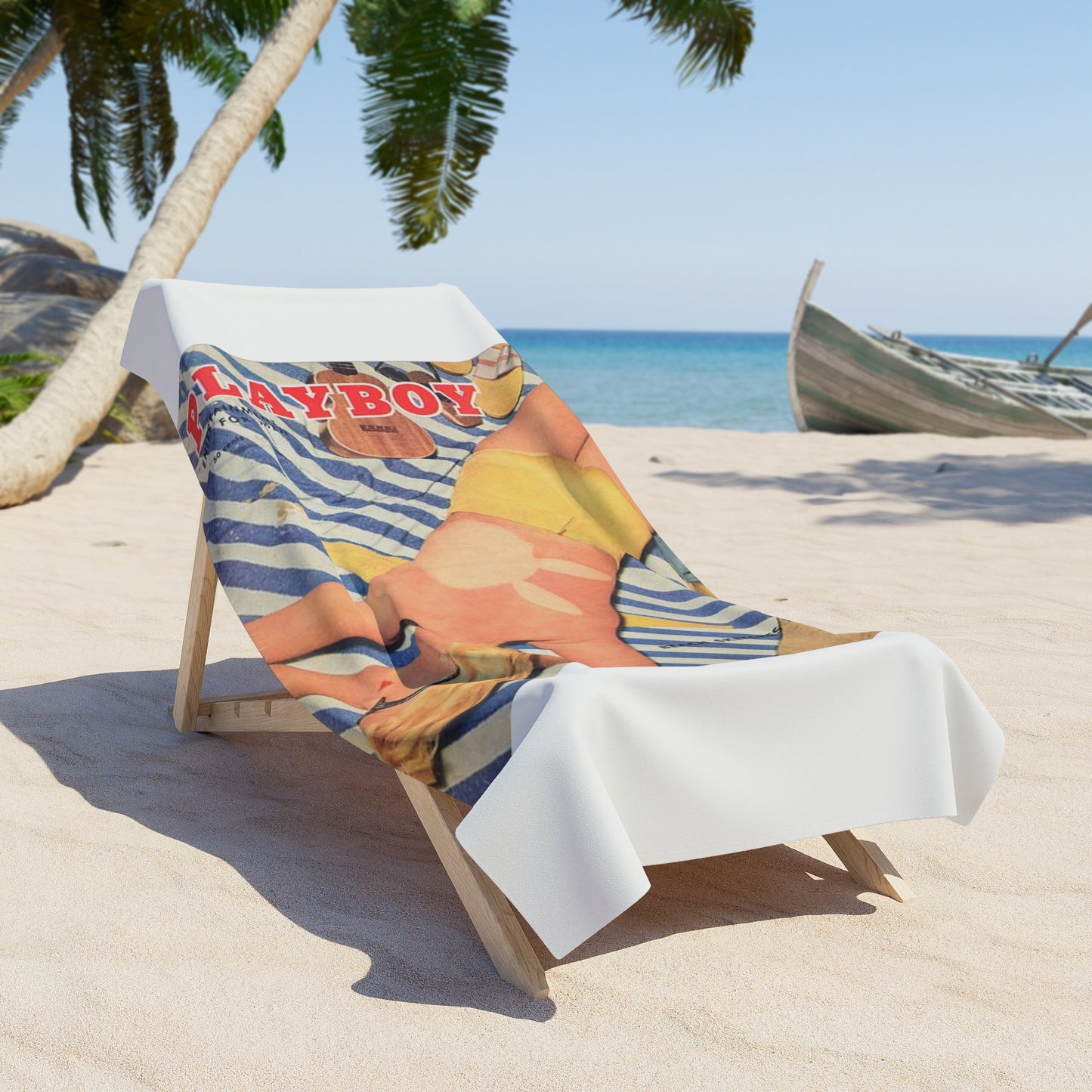 Beach Towel Playboy Cover July 1955