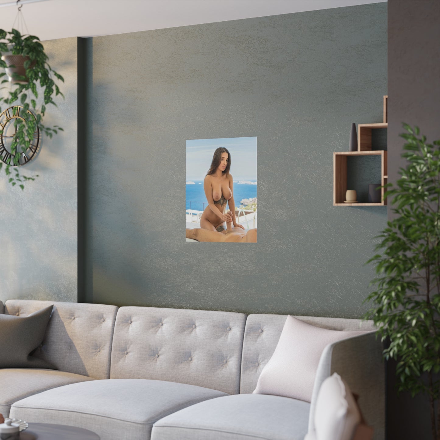Satin Posters (210gsm) Natural Tits Liya Silver
