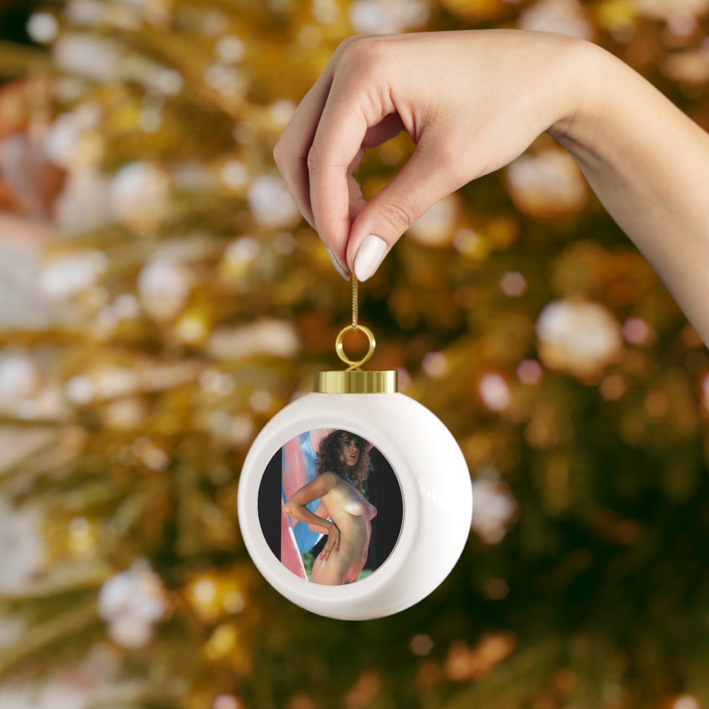 Christmas Ball Ornament Traci Lords Nude Naked Fucking Retro