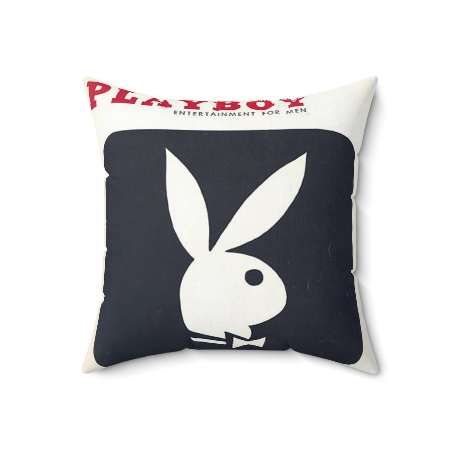 Spun Polyester Square Pillow Playboy Cover April 1956