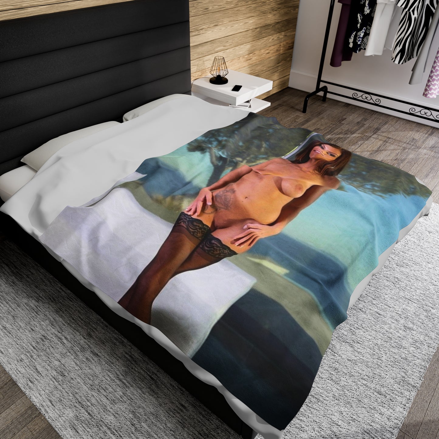 Velveteen Plush Blanket Whitney Westgate Nude