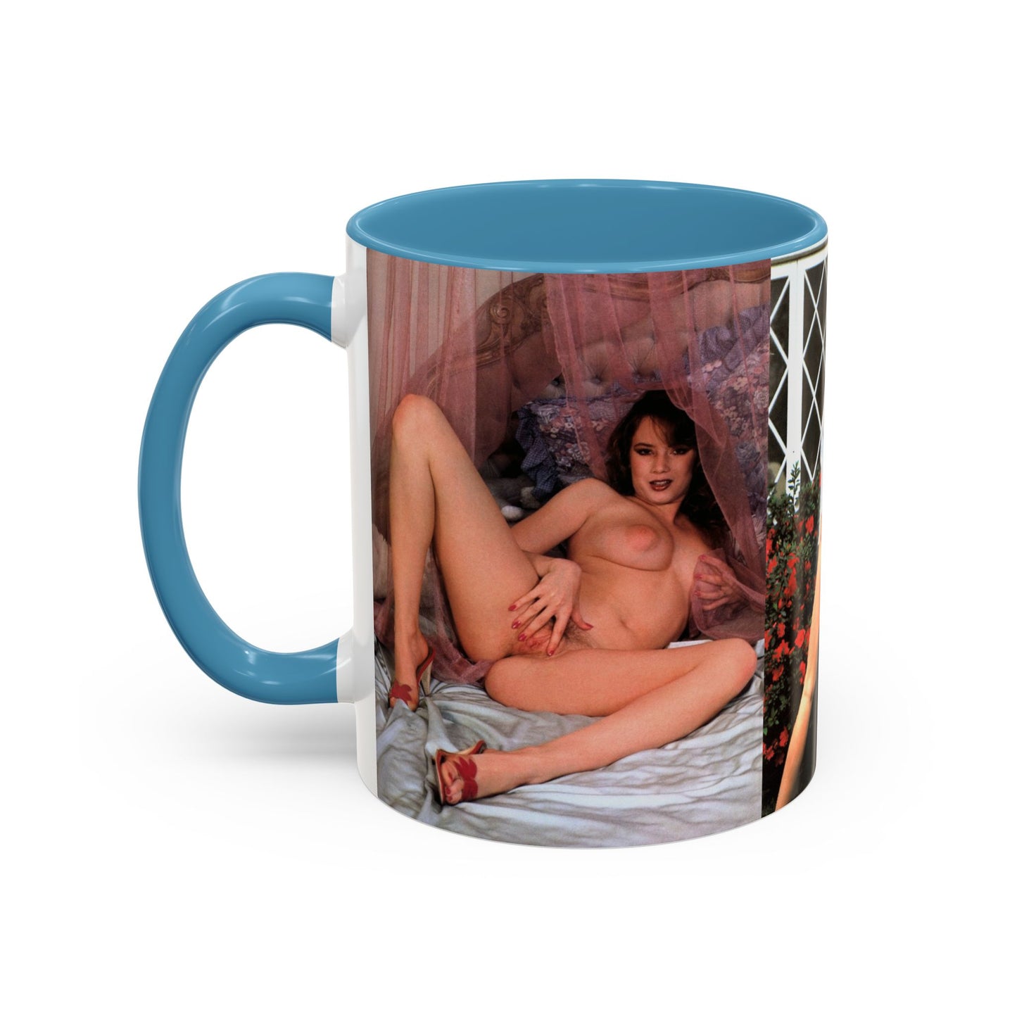 Accent Coffee Mug (11, 15oz) Retro Pornstar Traci Lords Nude