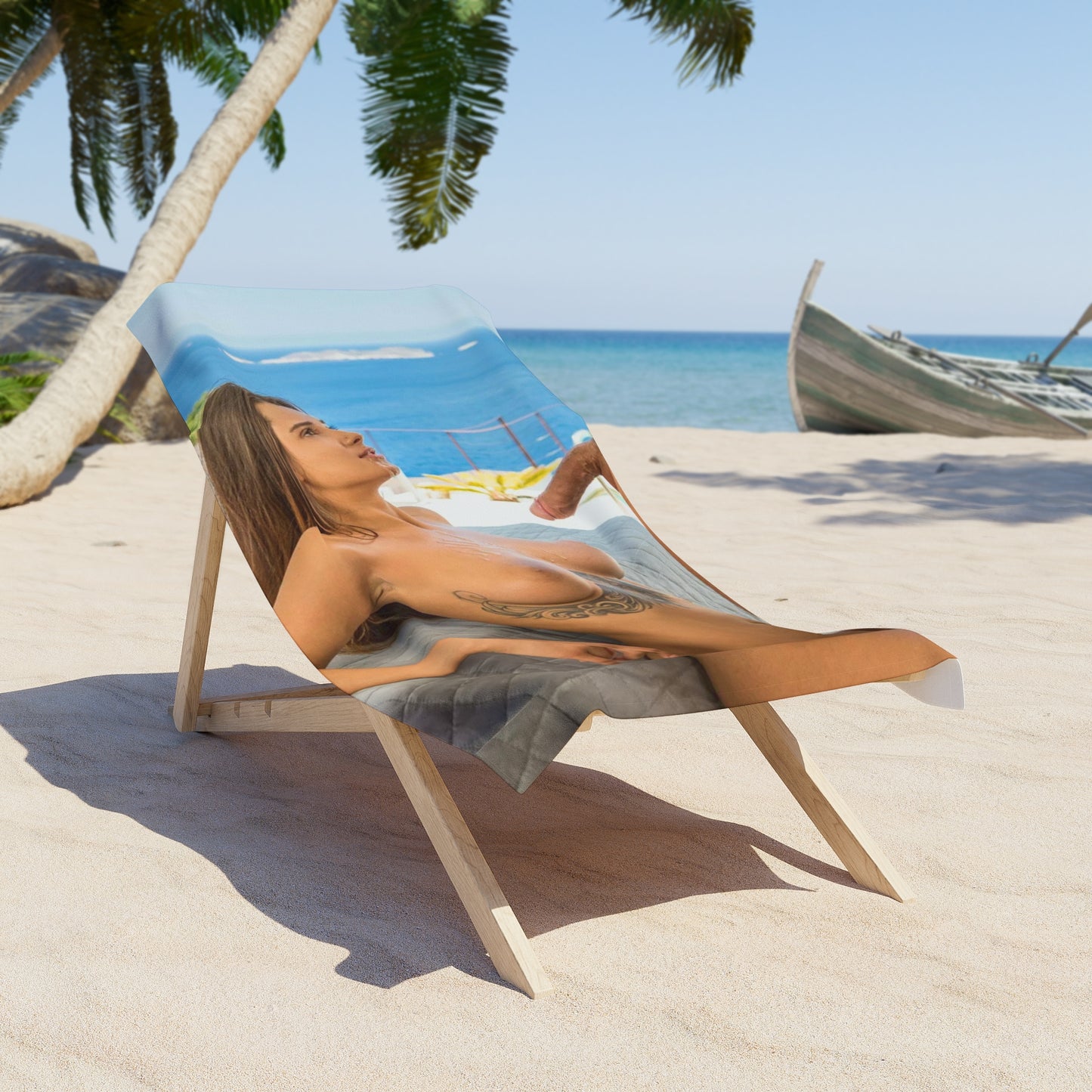 Beach Towel Natural Tits Liya Silver