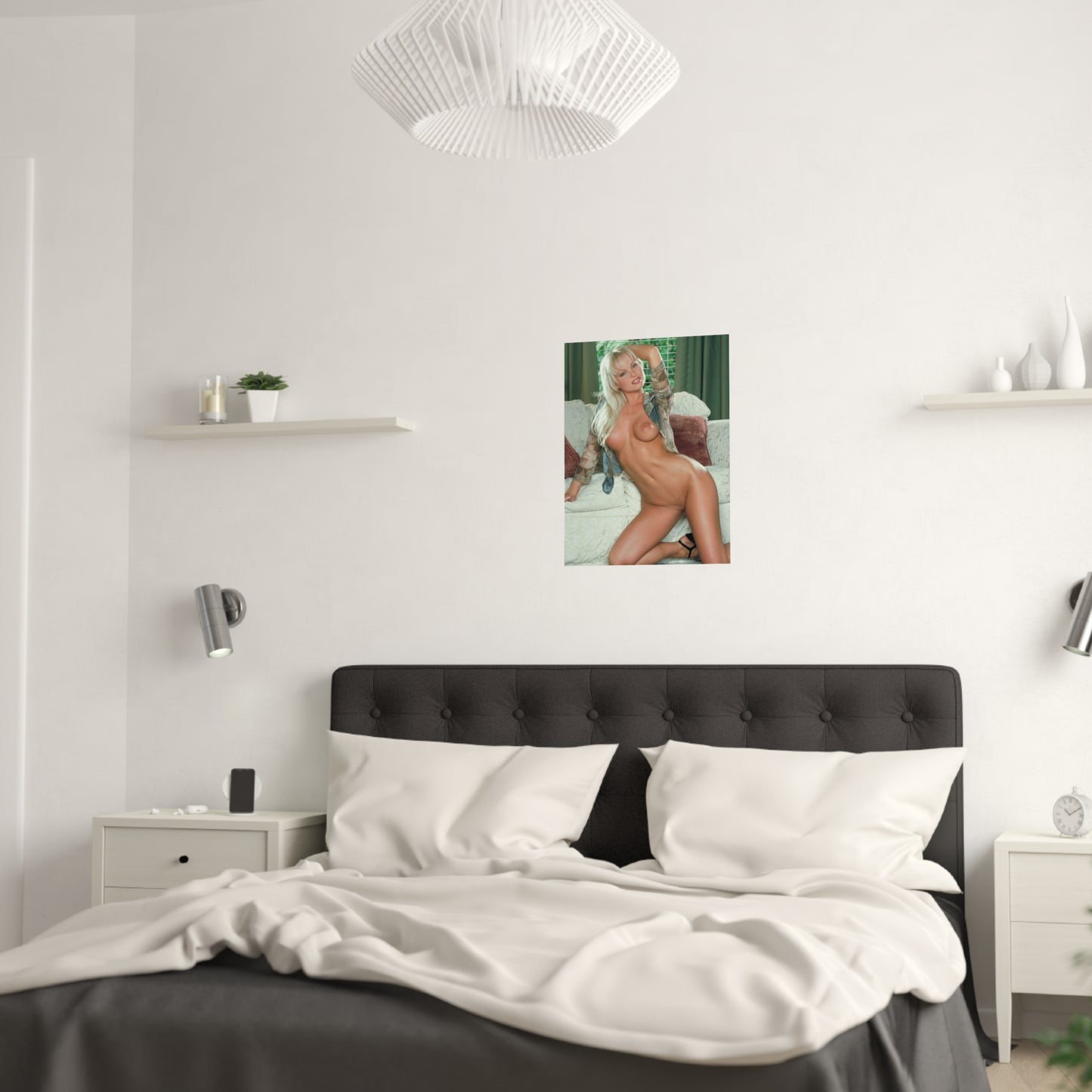 Satin Posters (210gsm) Retro Adult Star Sylvia Saint Nude