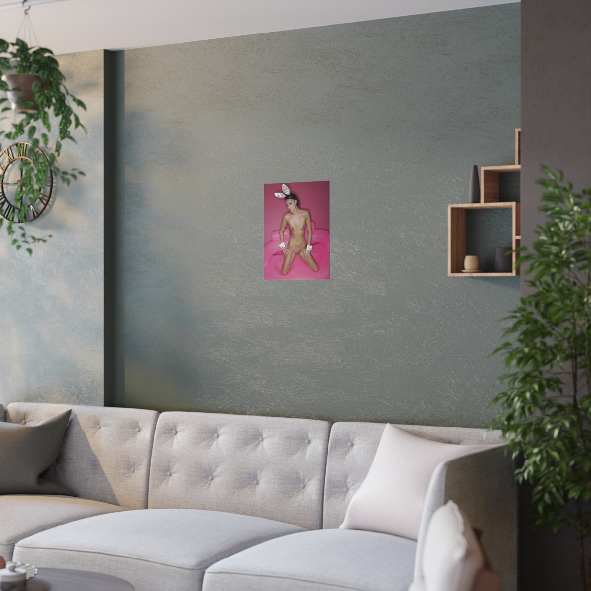 Satin Posters (210gsm) Tight Nude Bunny Ears
