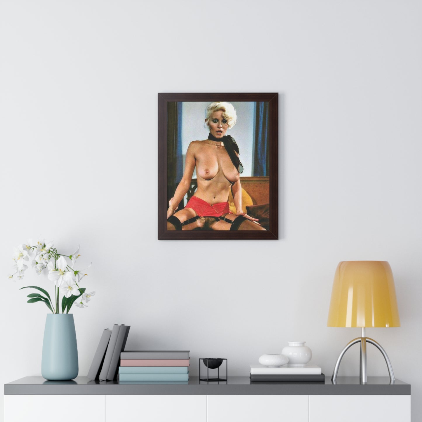 Framed Vertical Poster Porn Star Seka Nude