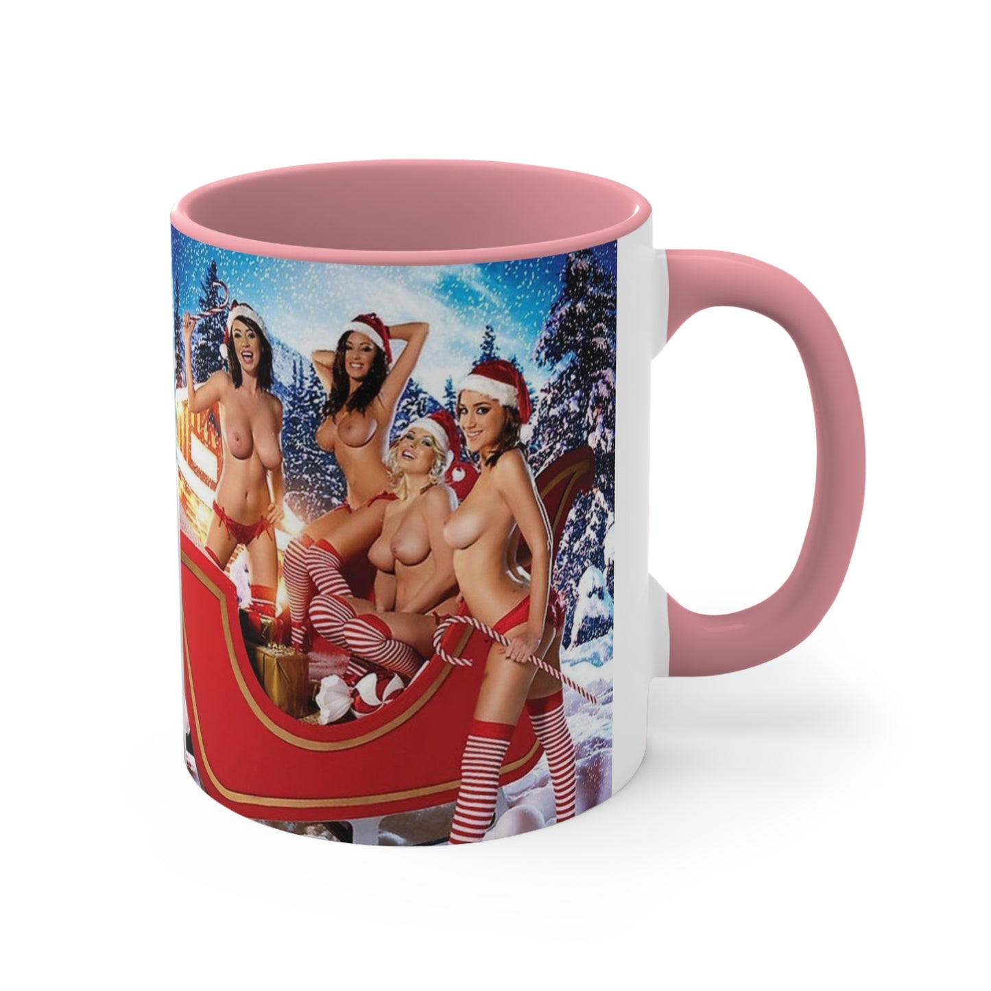 Accent Coffee Mug, 11oz Nude Christmas Pornstars