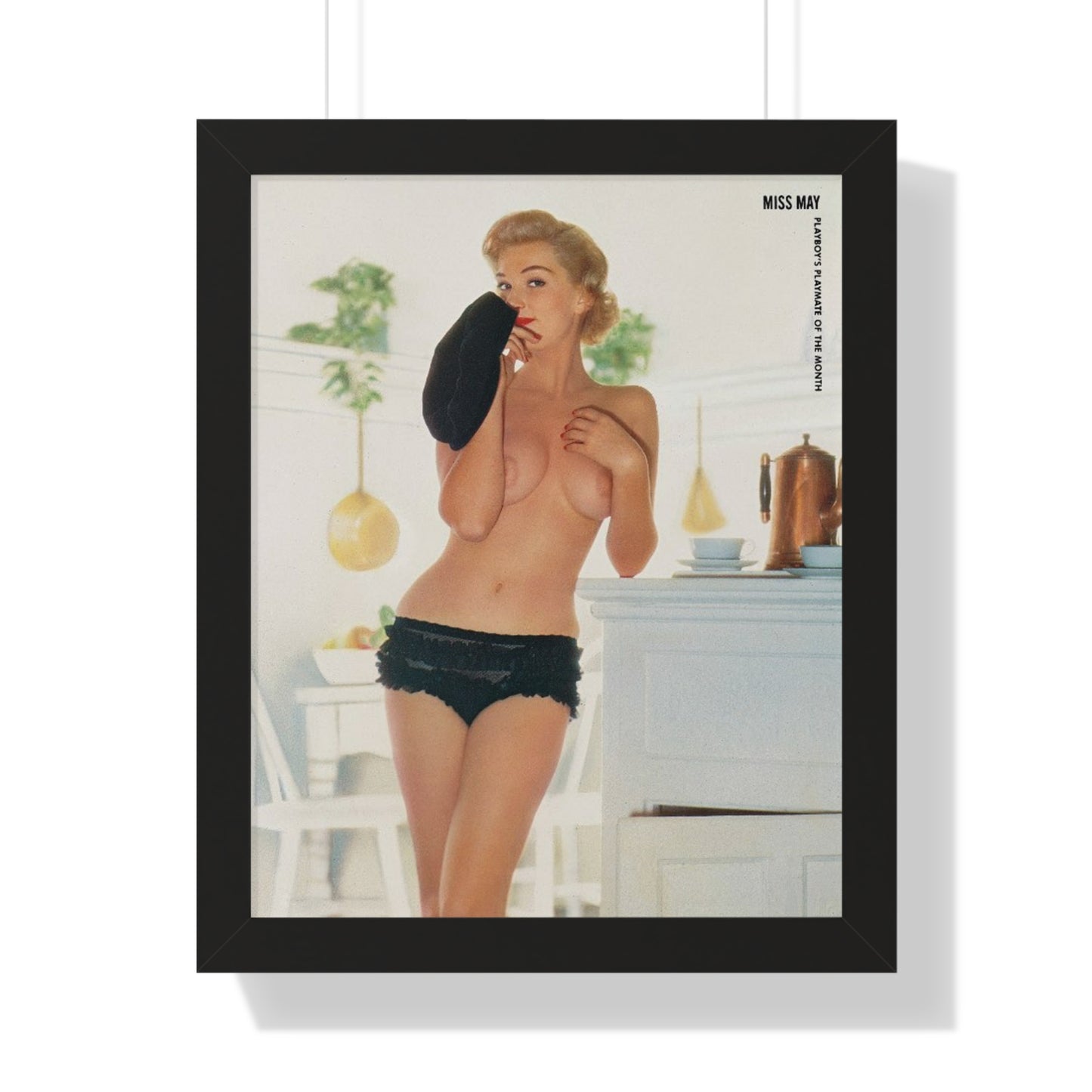 Framed Vertical Poster Playboy Playmate May 1956 Marion Scott