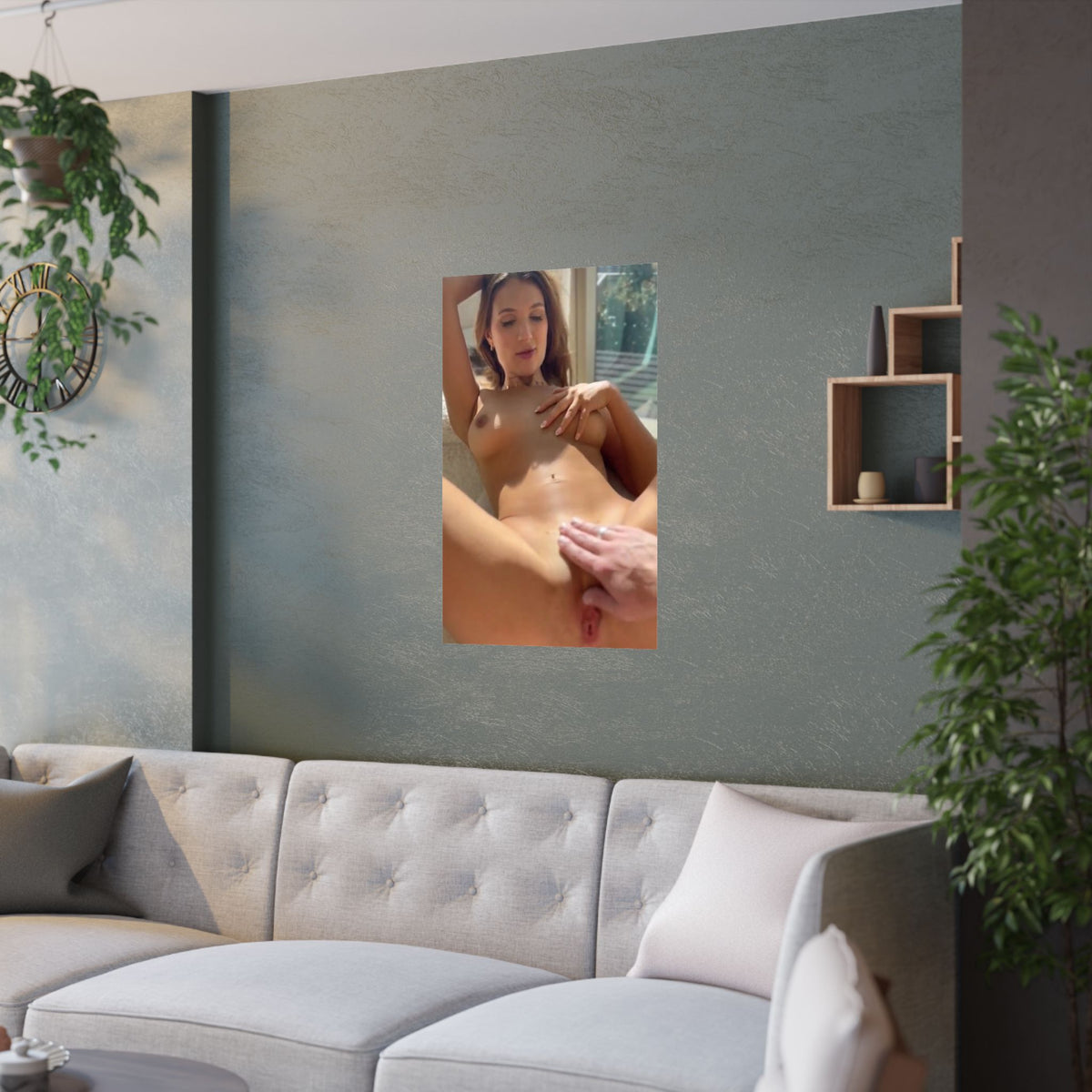 Satin Posters (210gsm) Beautiful Milf About to Get It