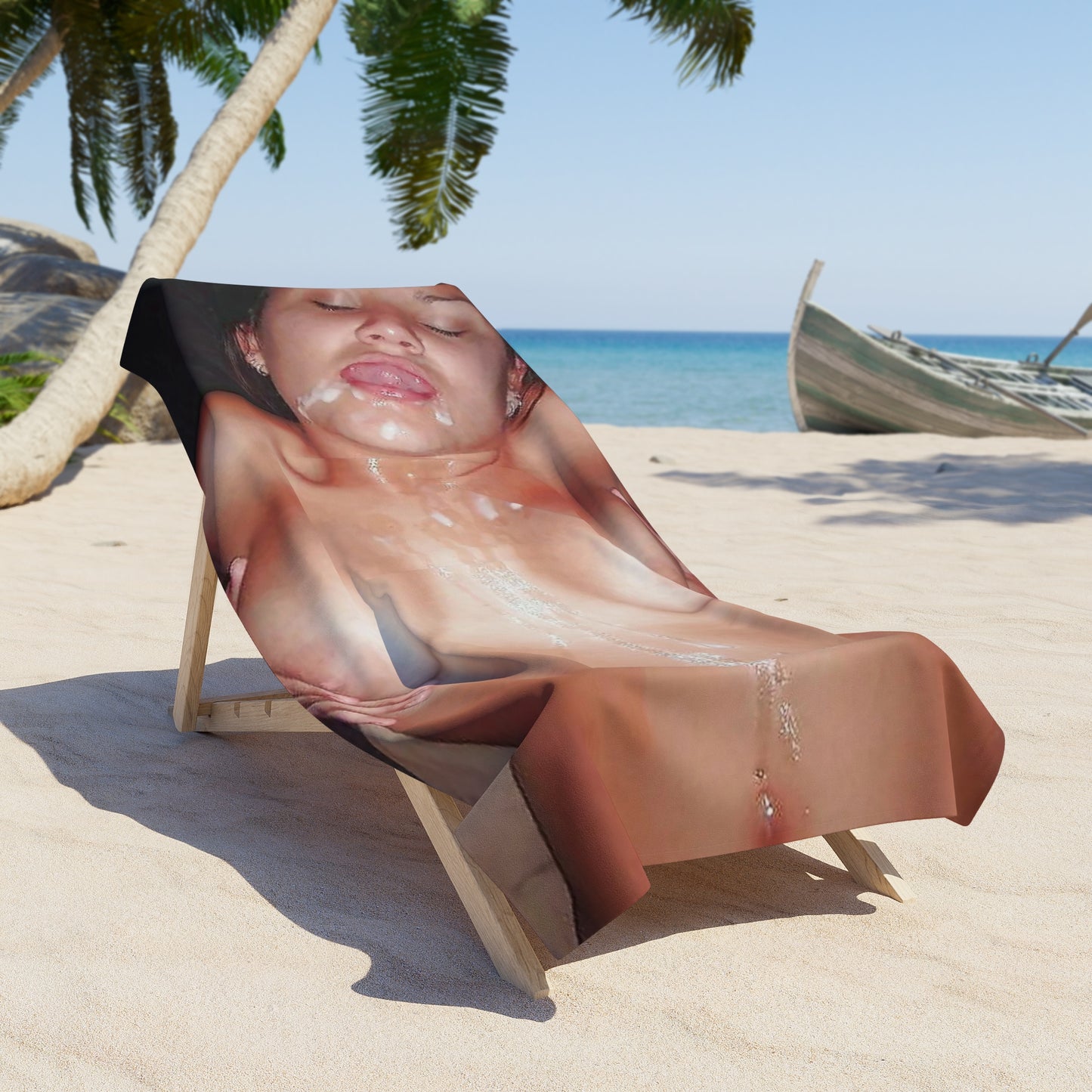 Beach Towel Cumshot Target POV Facial Tits