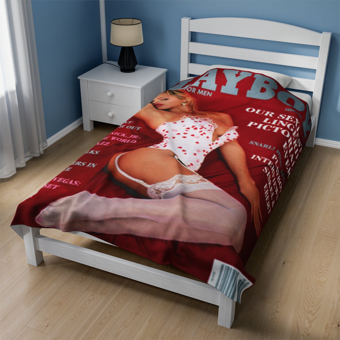 Velveteen Plush Blanket Play Boy Cover February 1991 Pamela Anderson