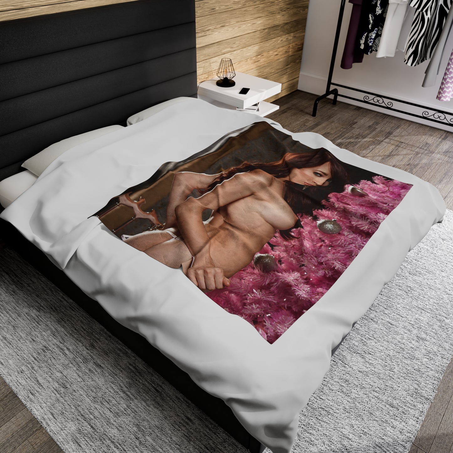 Velveteen Plush Blanket Caitlyn McSwain Nude